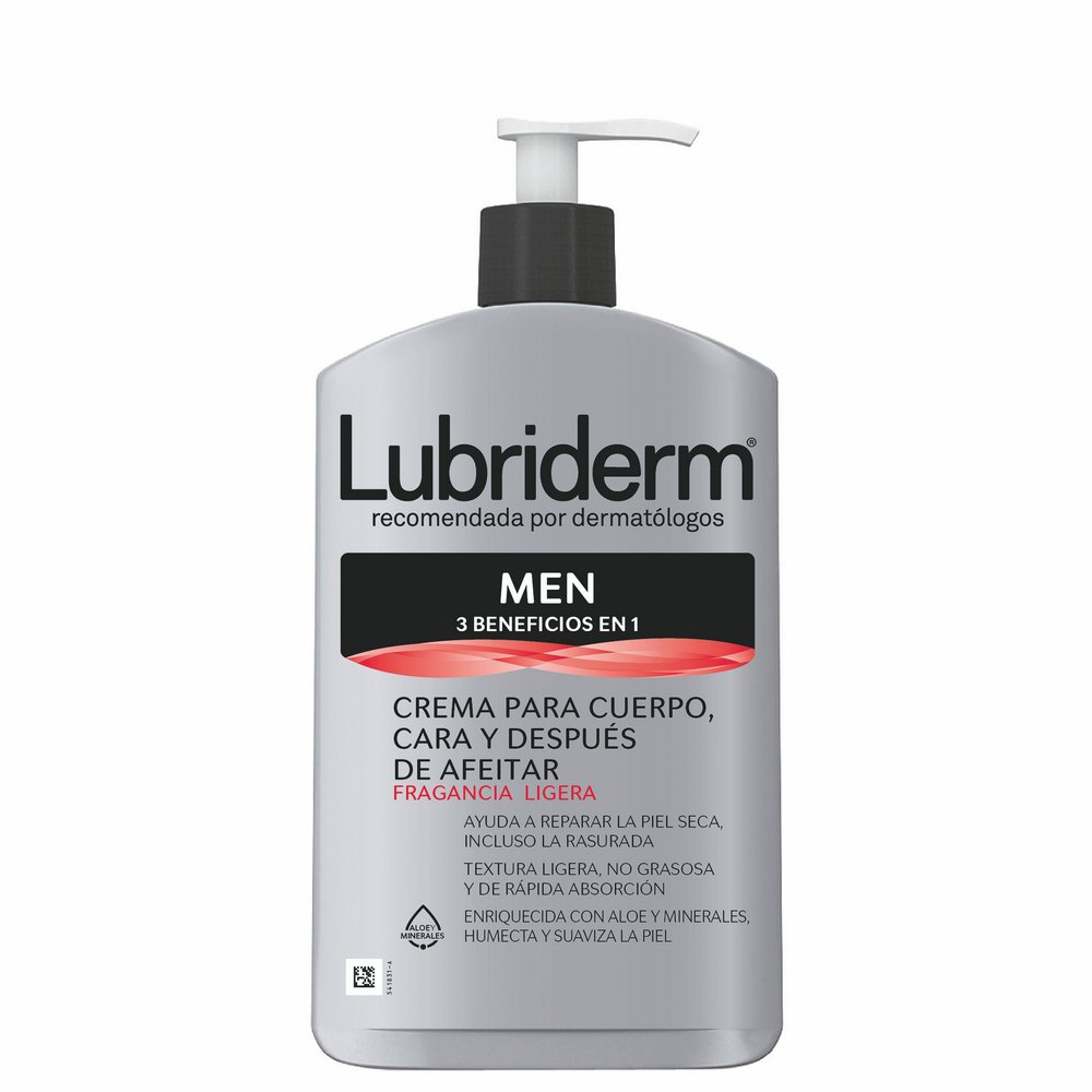 Lubriderm Men Loción 3 en 1 – fragancia, 400 ml