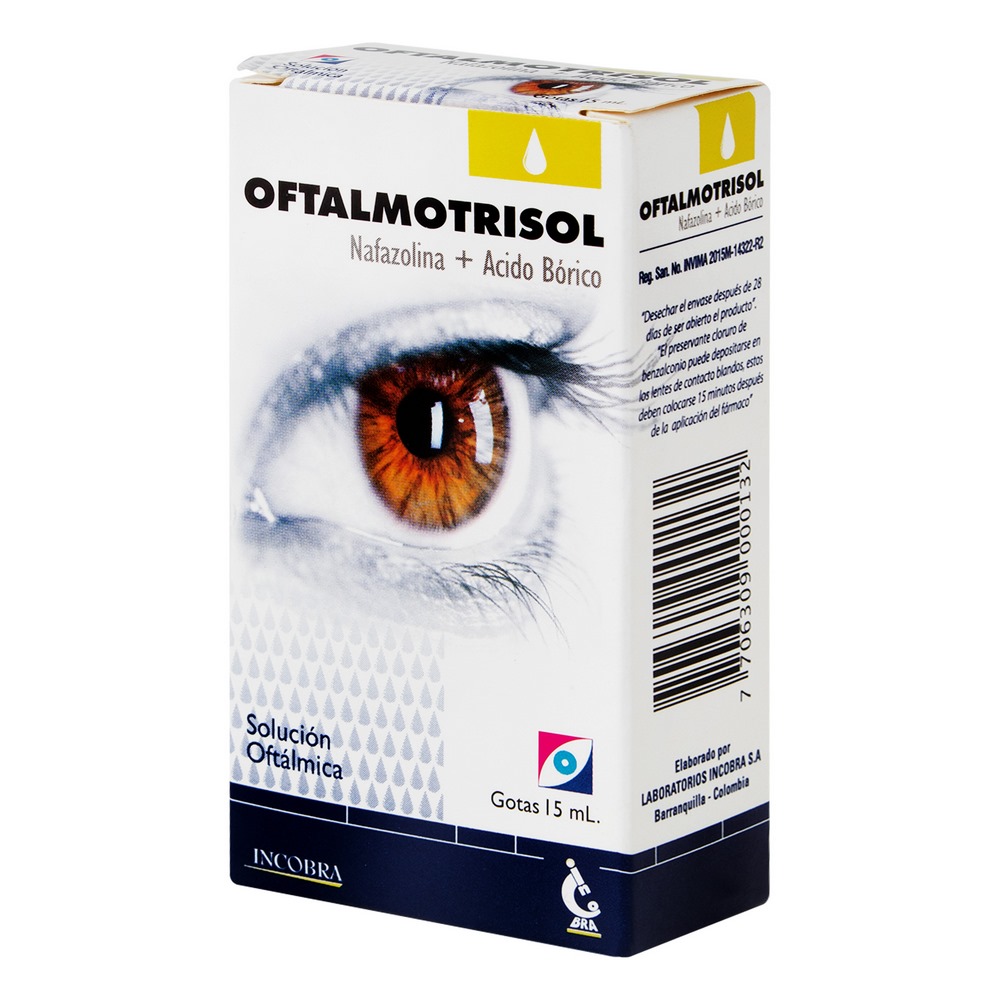 Oftalmotrisol Gotas 15 mL Nafazolina + Ácido Bórico