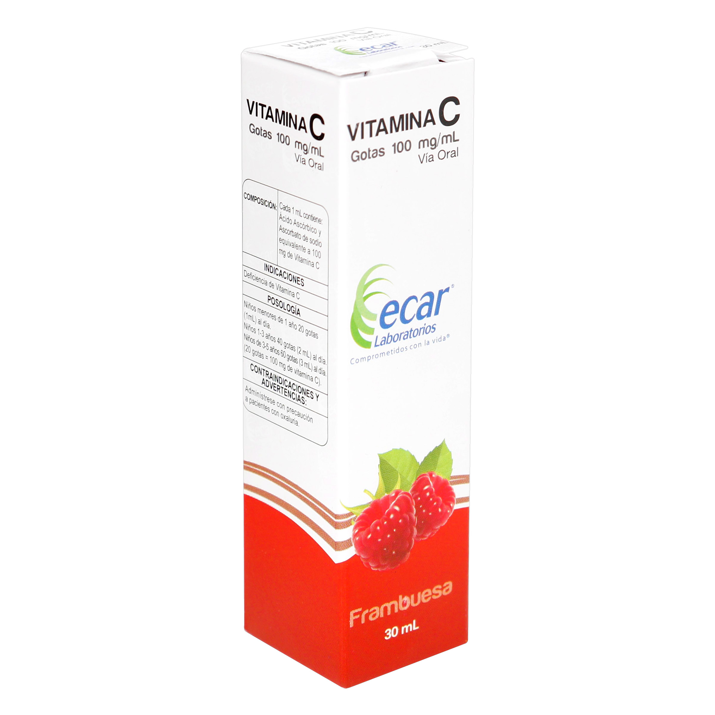 Vitamina C en gotas 100 mg 30 mL EC Vitamin C