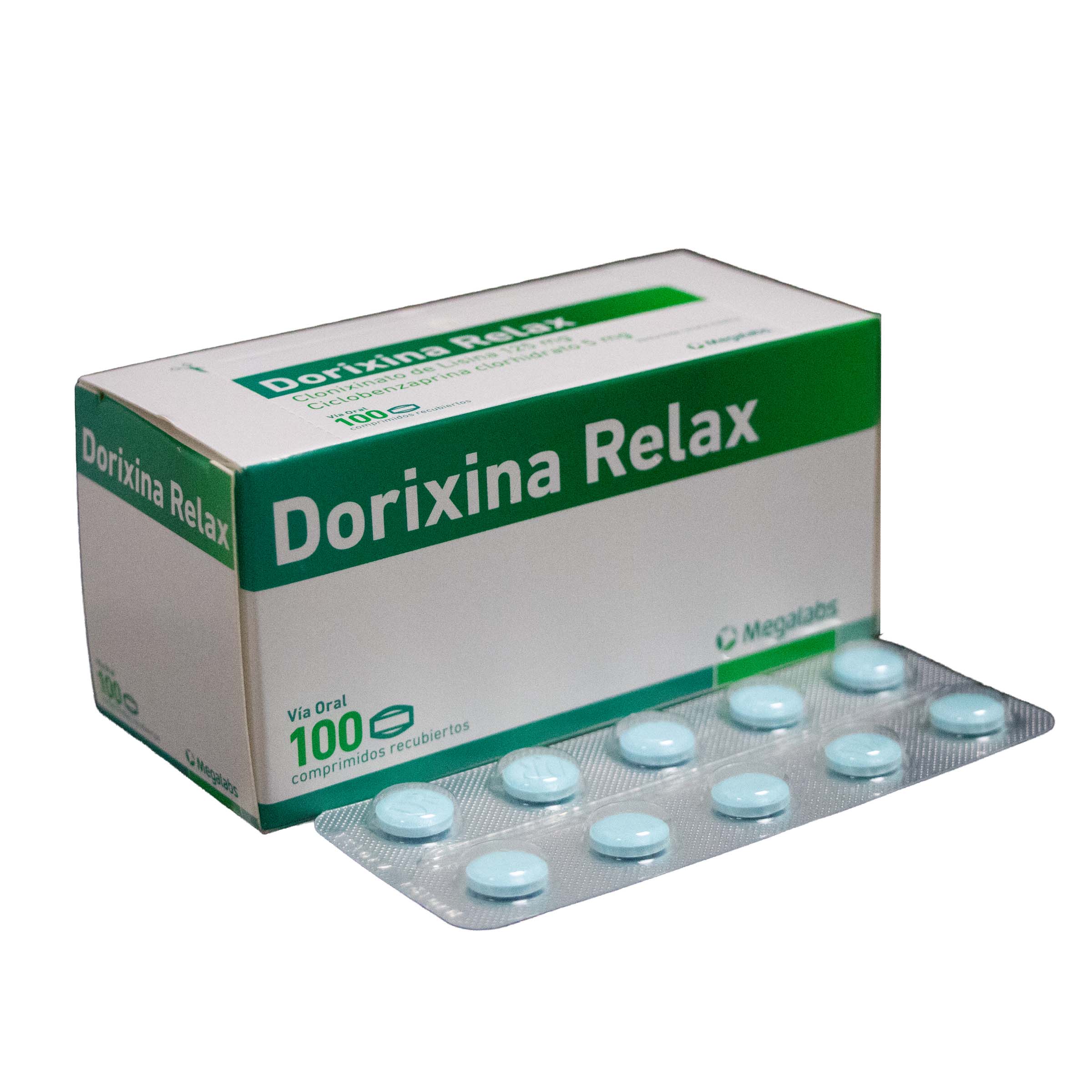 Dorixina Relax 100 comprimidos – Lisina y ciclobenzaprina