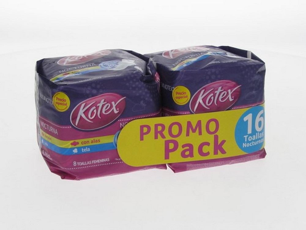 Kotex Nocturna Tela 8 und Pack 2