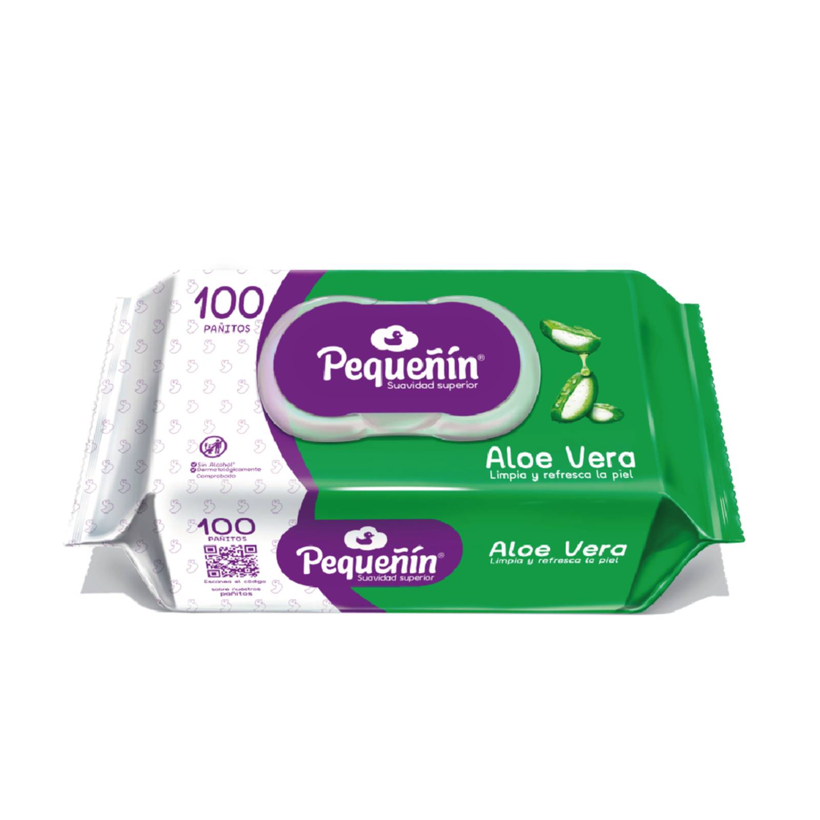 Toallas húmedas con aloe flat pack 100 uds