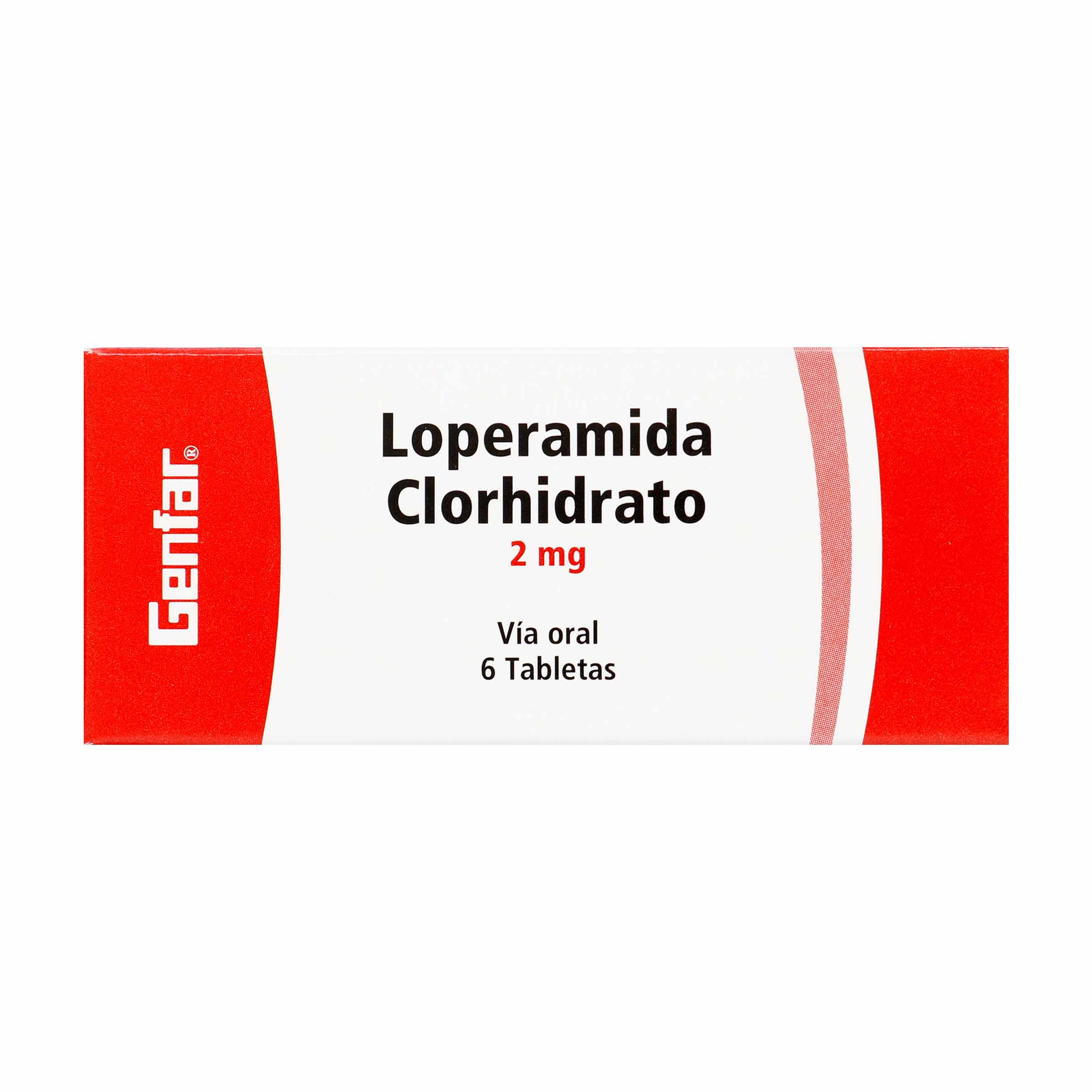 Loperamida 2 mg 6 tabletas Genfar