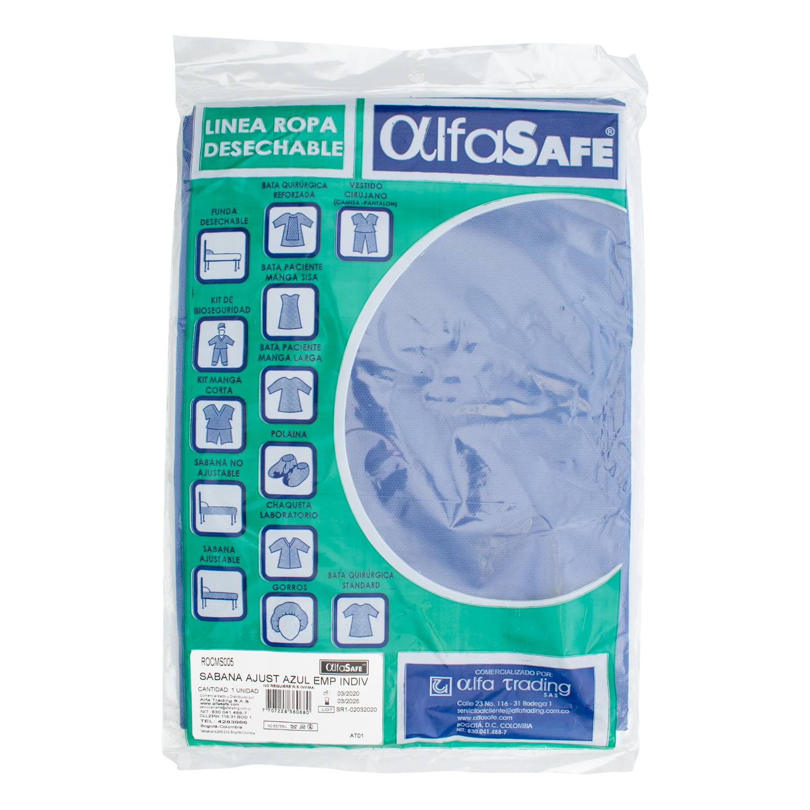 Sábana desechable ajustable – Alfa