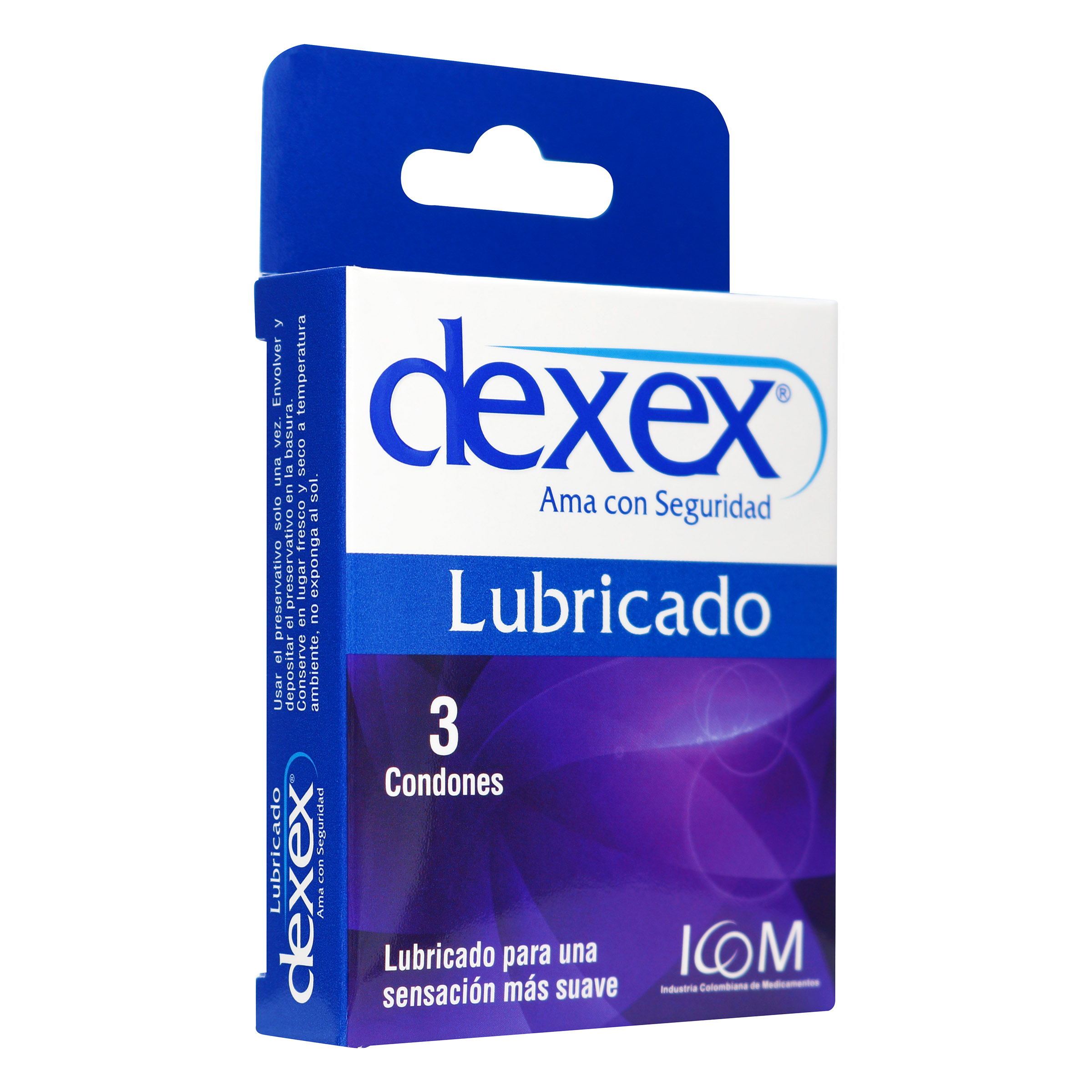 DEXEX LUBRICADO 3 UNIDADES ICOM PRESERVATIVOS