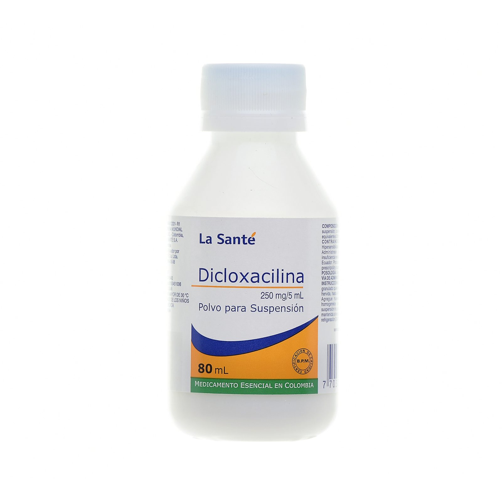 Dicloxacilina 250 mg suspensión 80 mL | LA SANTE