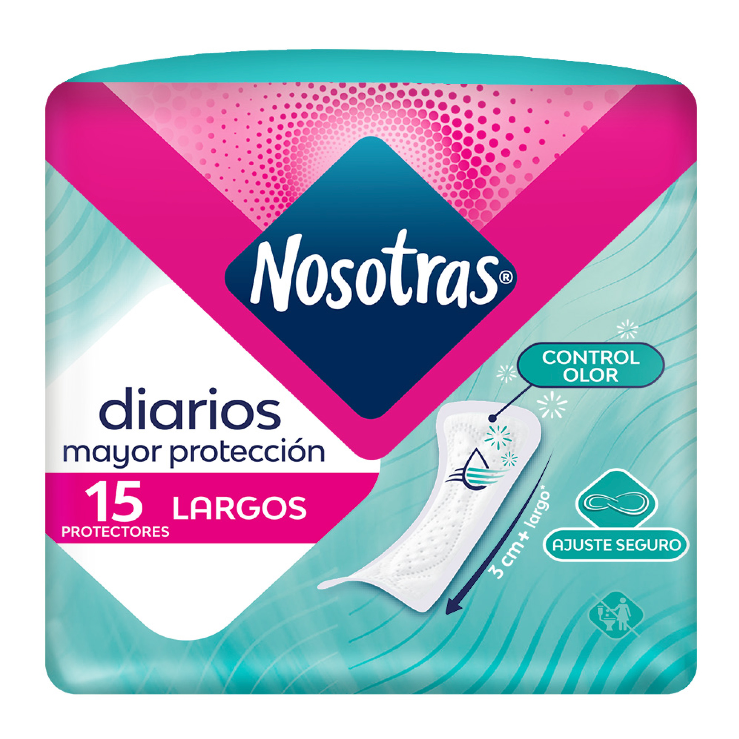 Protectores diarios largos – 15 uds