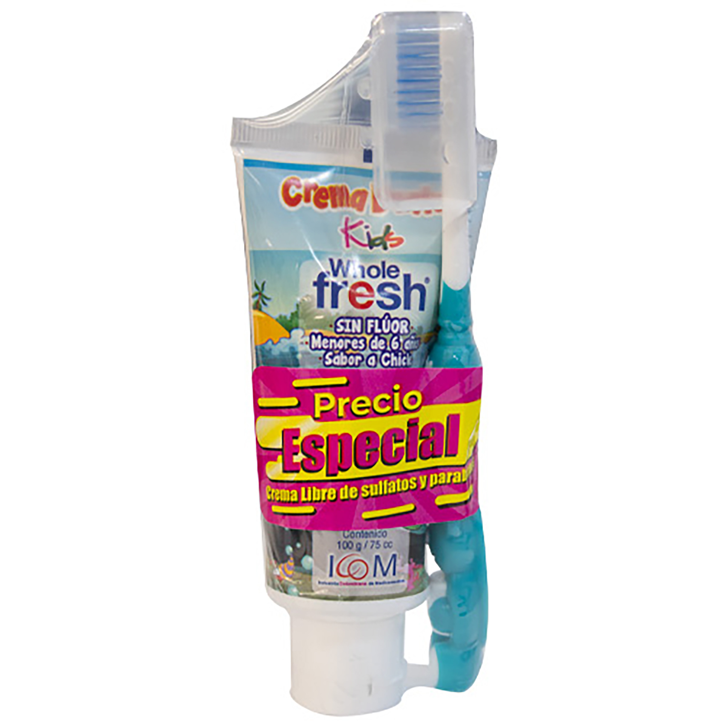 Pasta dental infantil Kids S Whole Fresh 100 g + cepillo