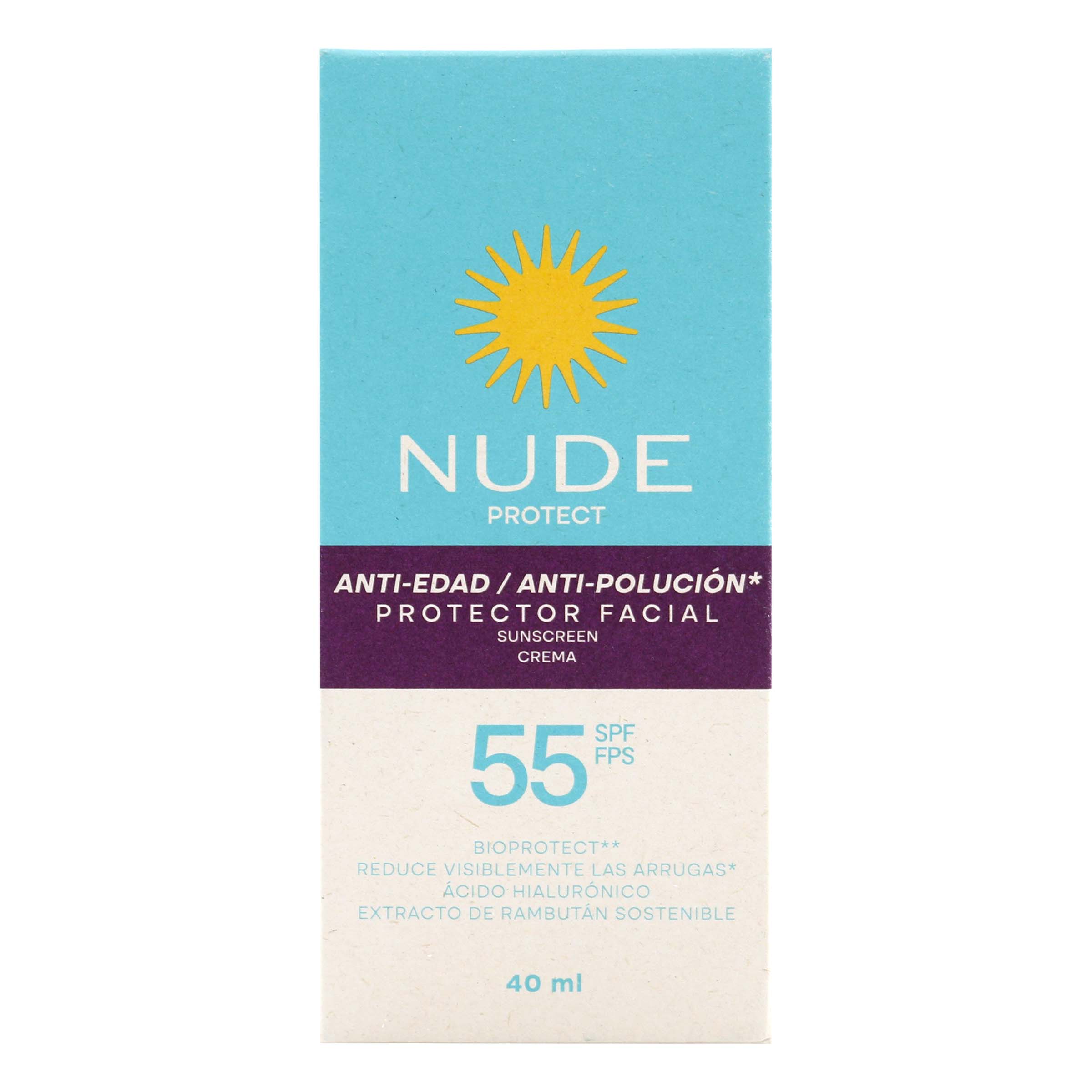 Protección Facial Nude SPF 55 – 40 ml