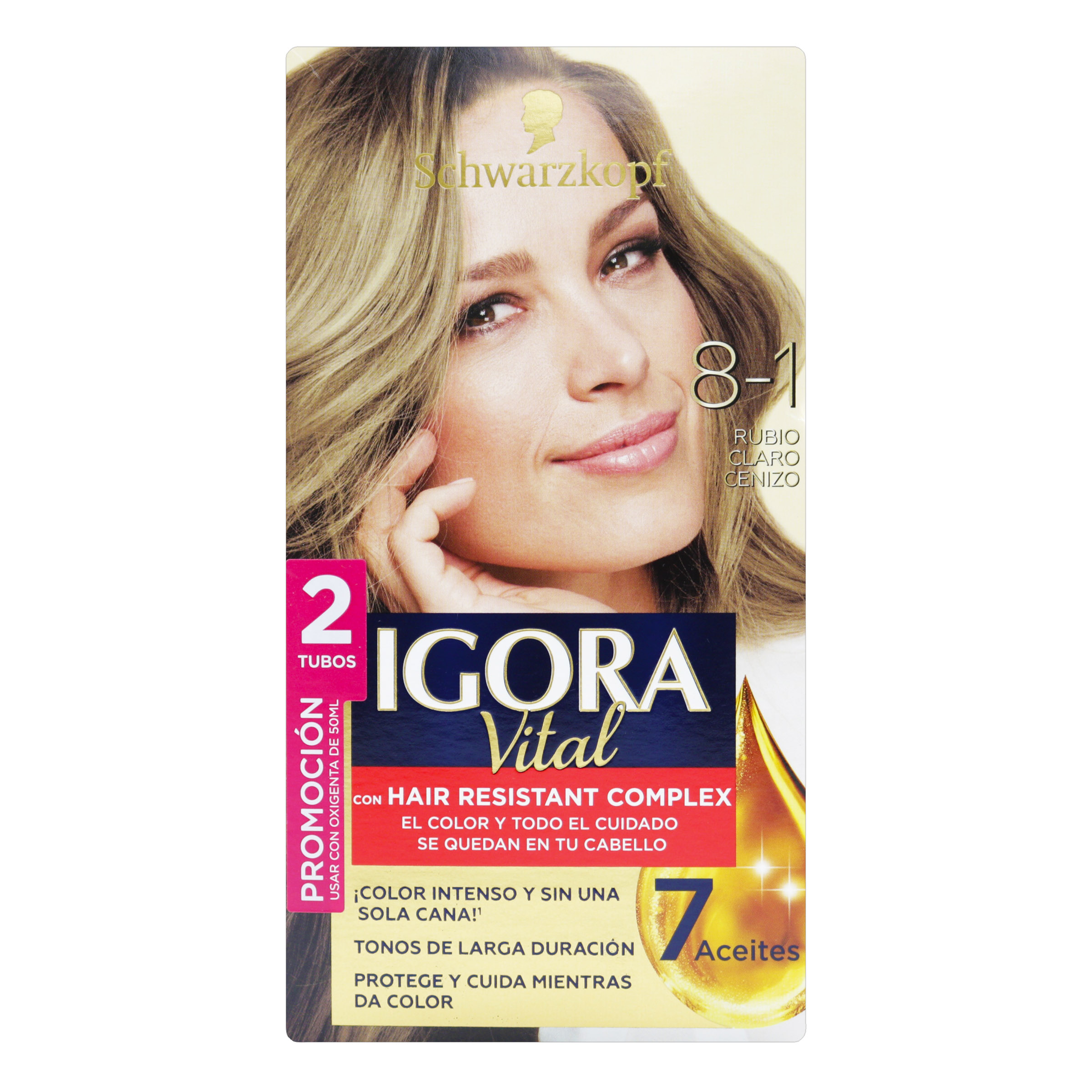 Igora Vital Kit 8-1 – Tinturas crema ceniza – 2 tubos