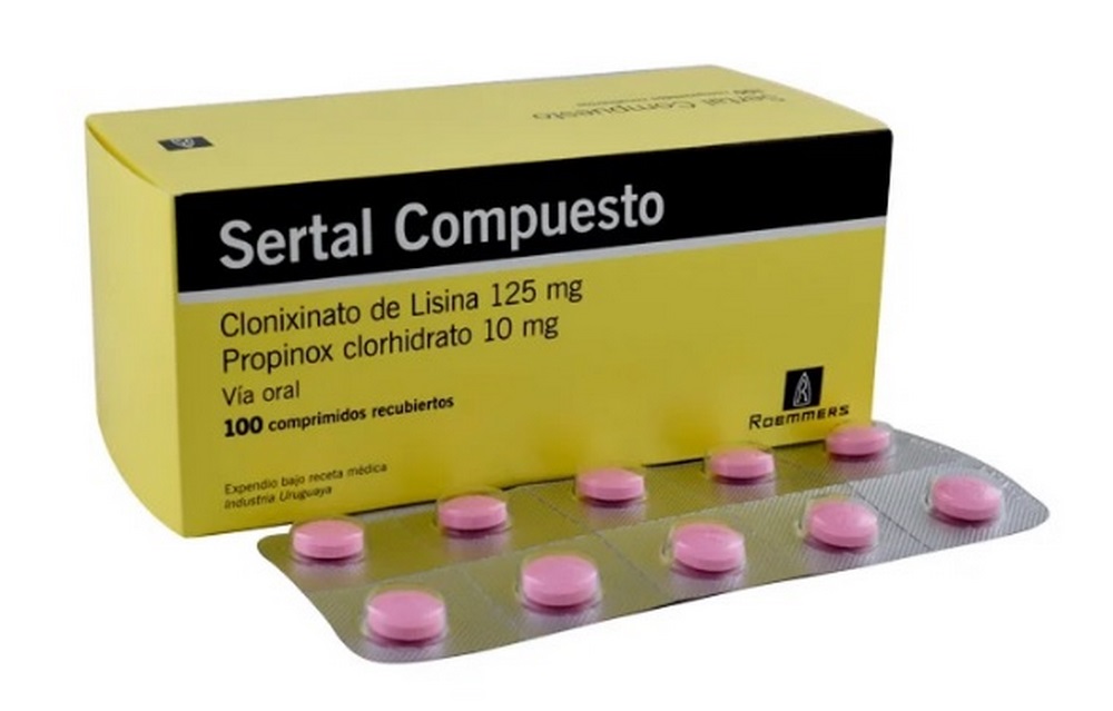 Sertal compuesto 100 comprimidos | Propinox + clonixinato lisina