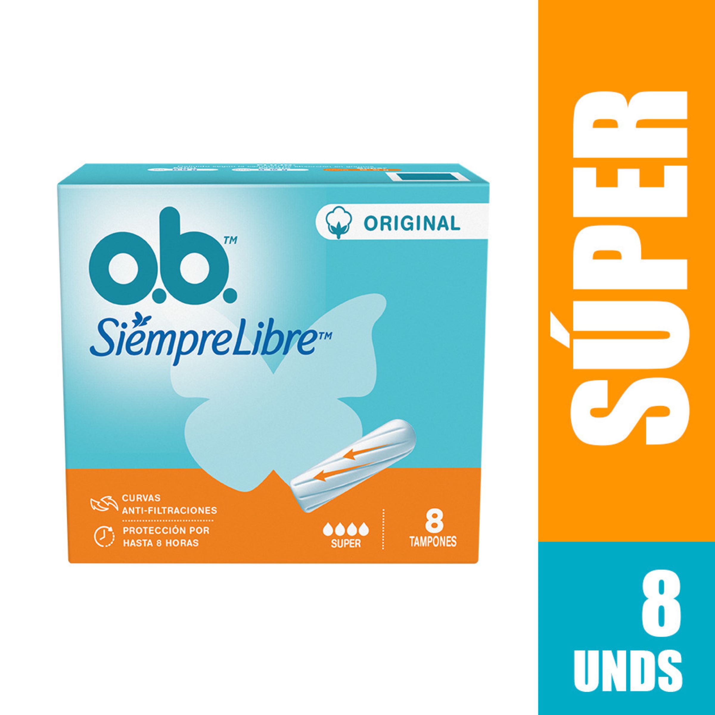 Tampon OB Siempre Libre Original Super 8