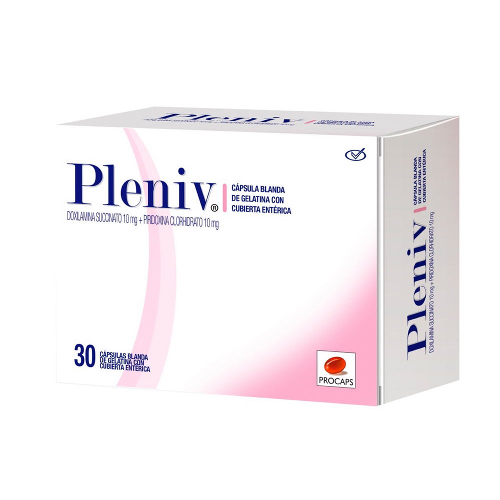 Pleniv 30 cápsulas blandas – Piridoxina y doxilamina succinato