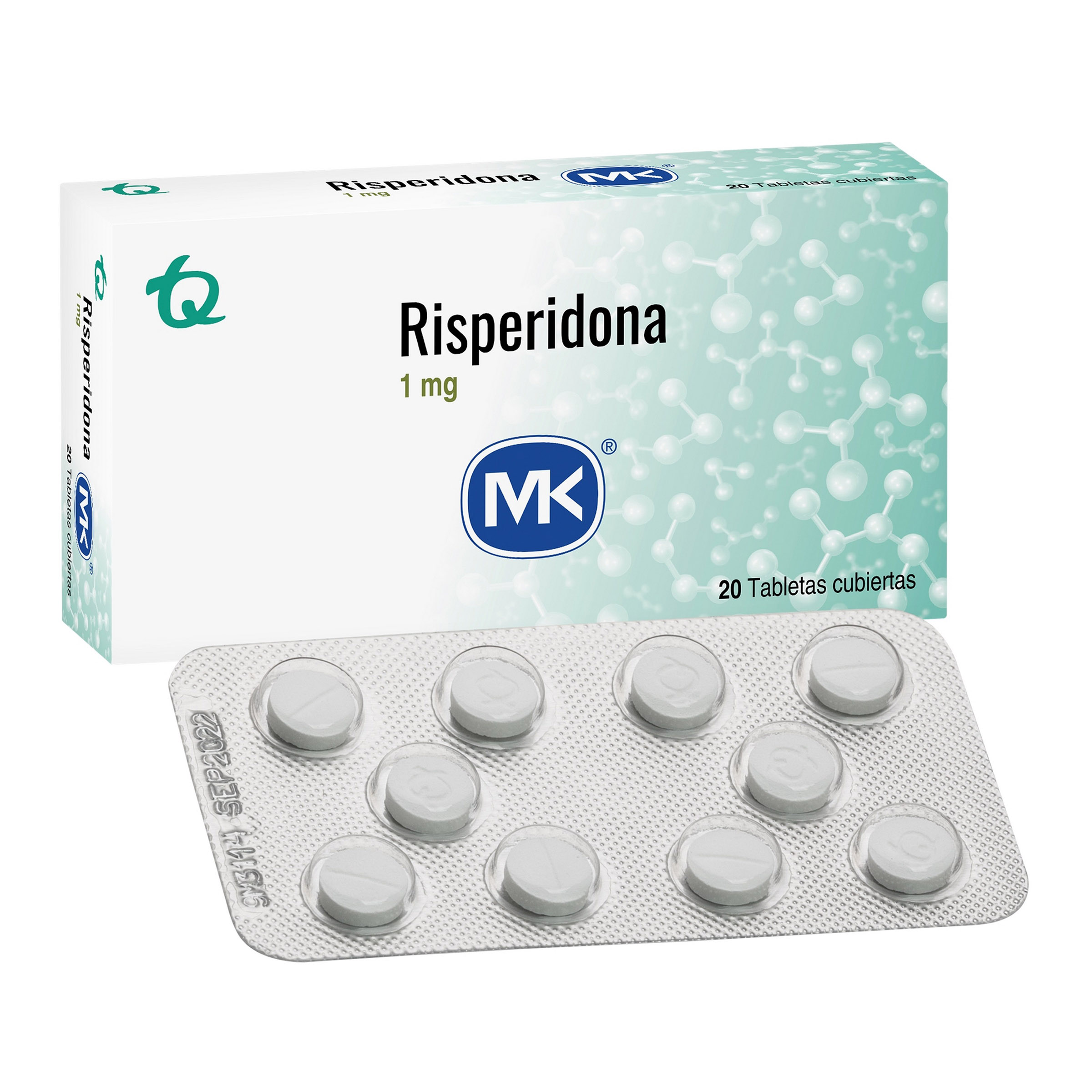 Risperidona 1 mg - 20 tabletas
