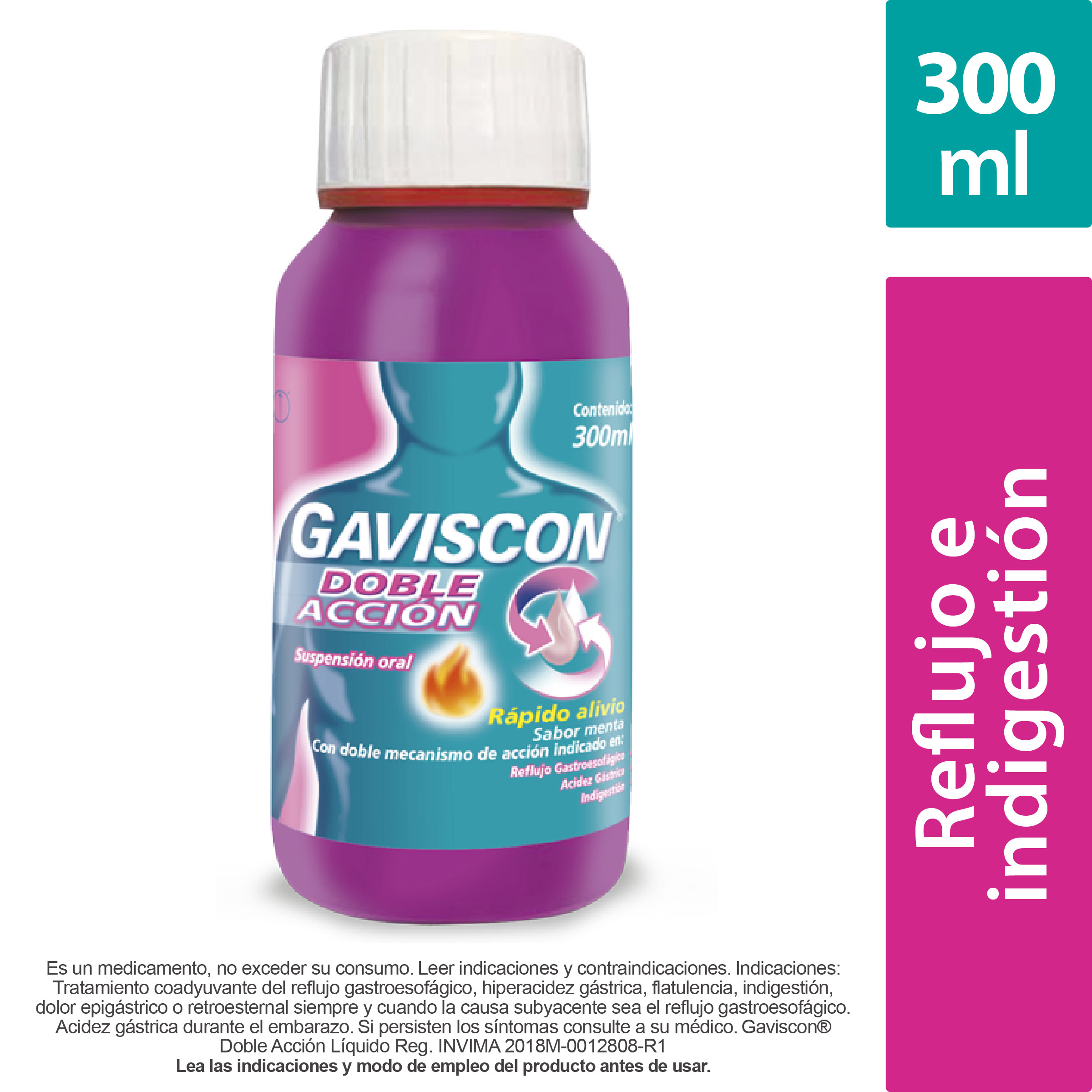 Gaviscon Doble Acción – Suspensión 300 ml
