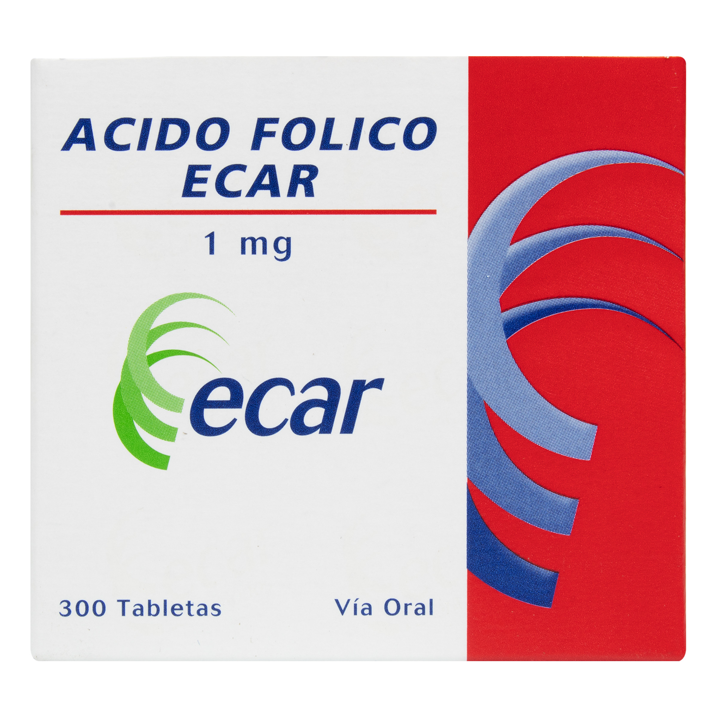 Ácido Fólico 1 mg - 300 tabletas ECAR