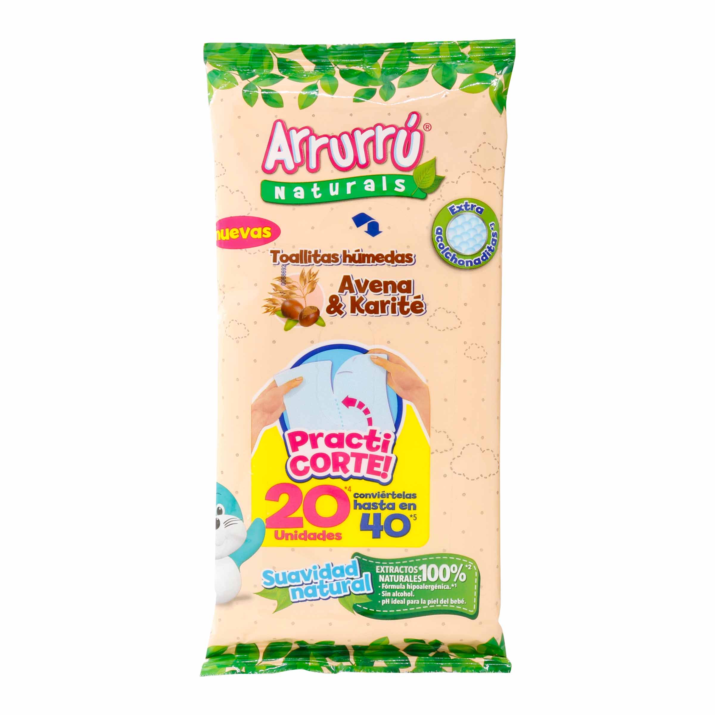 Toallitas húmedas Arrurru Avena – 20 uds