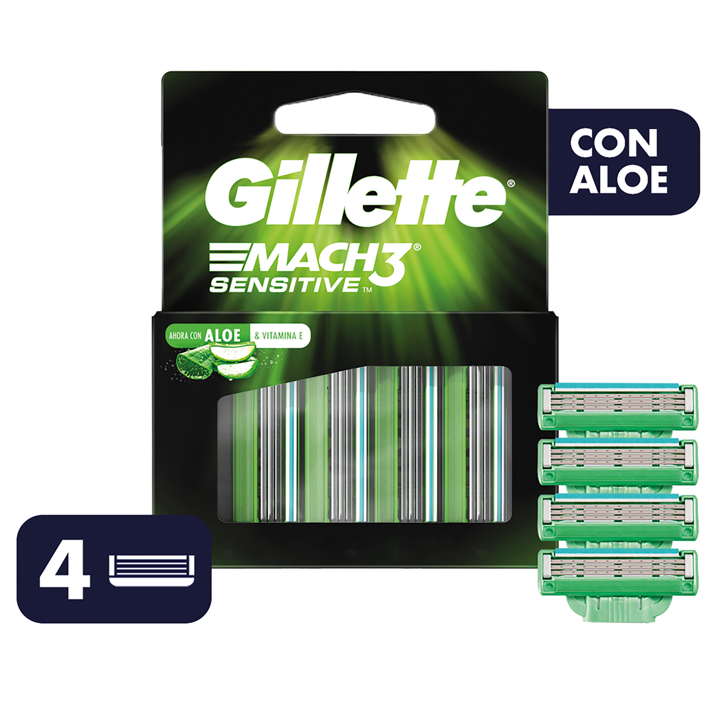 Repuestos Mach3 Sensitive – 4 unidades
