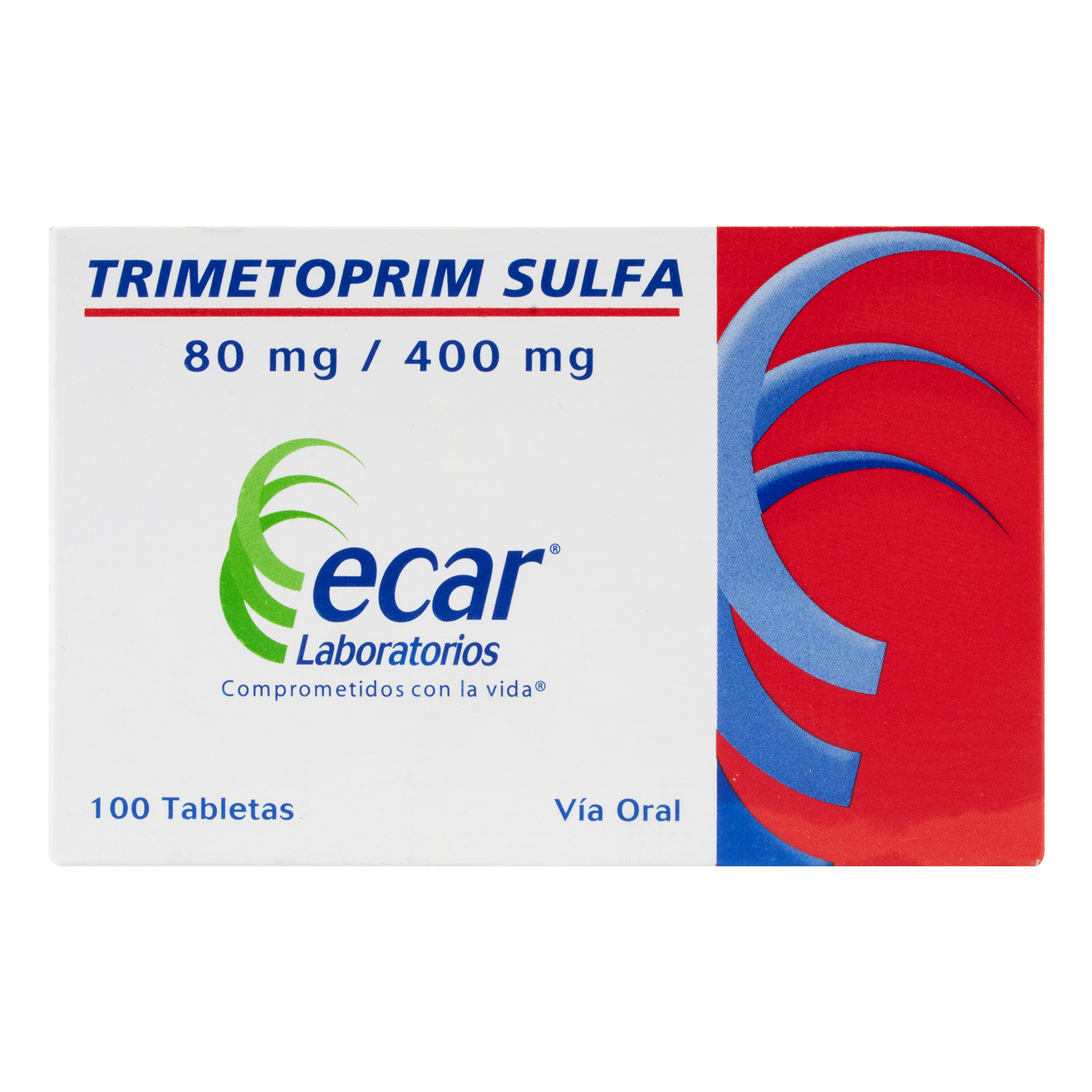 Trimetoprim-Sulfametoxazol 80/400 mg – 100 tabletas EC (ECAR LTDA)
