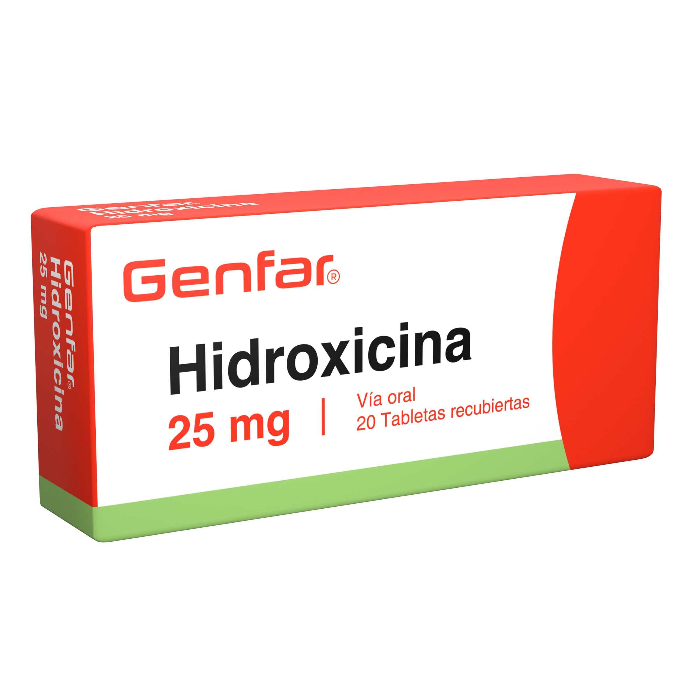 Hidroxicina 25 mg – 20 tabletas GF