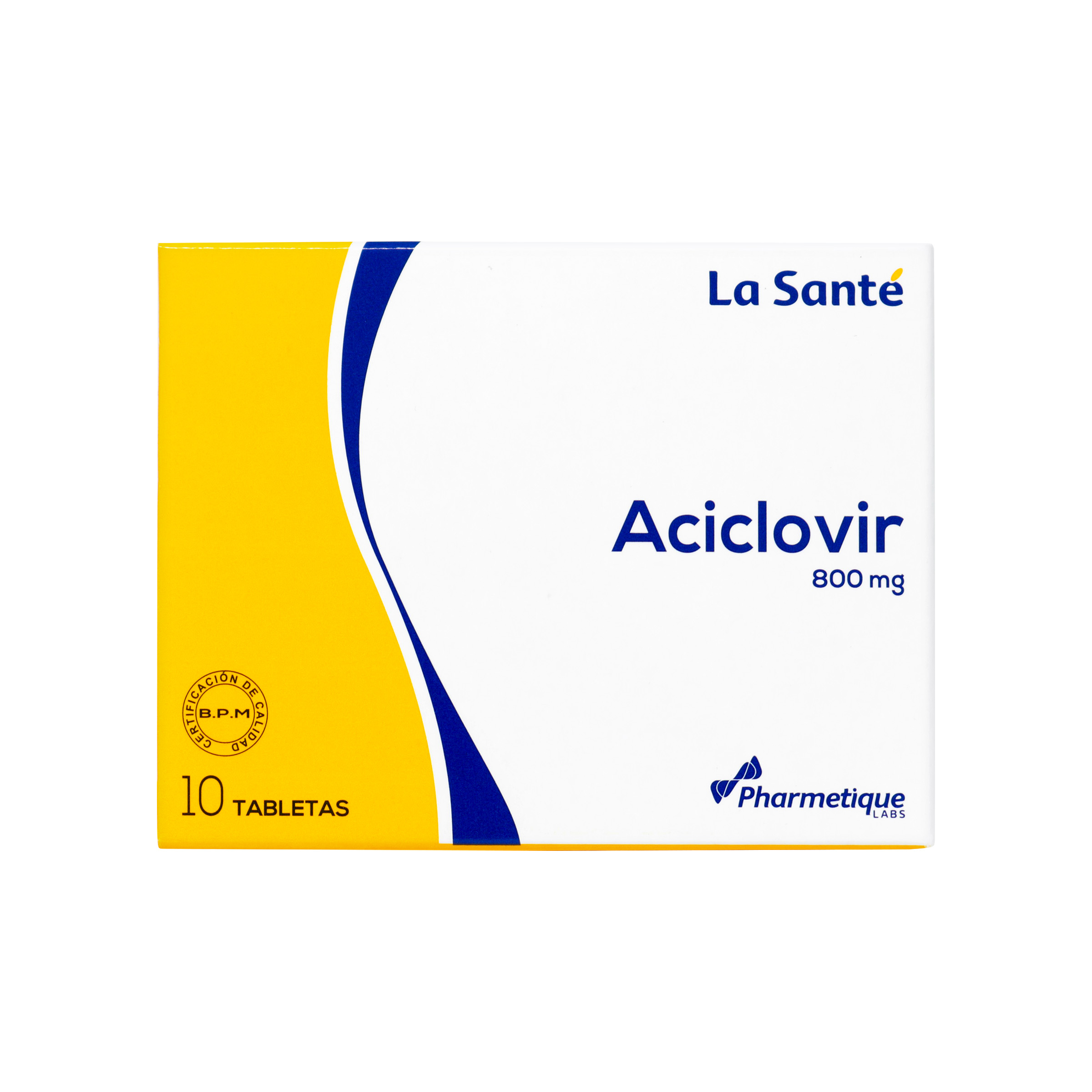 Aciclovir 800 mg - 10 tabletas | LA SANTE