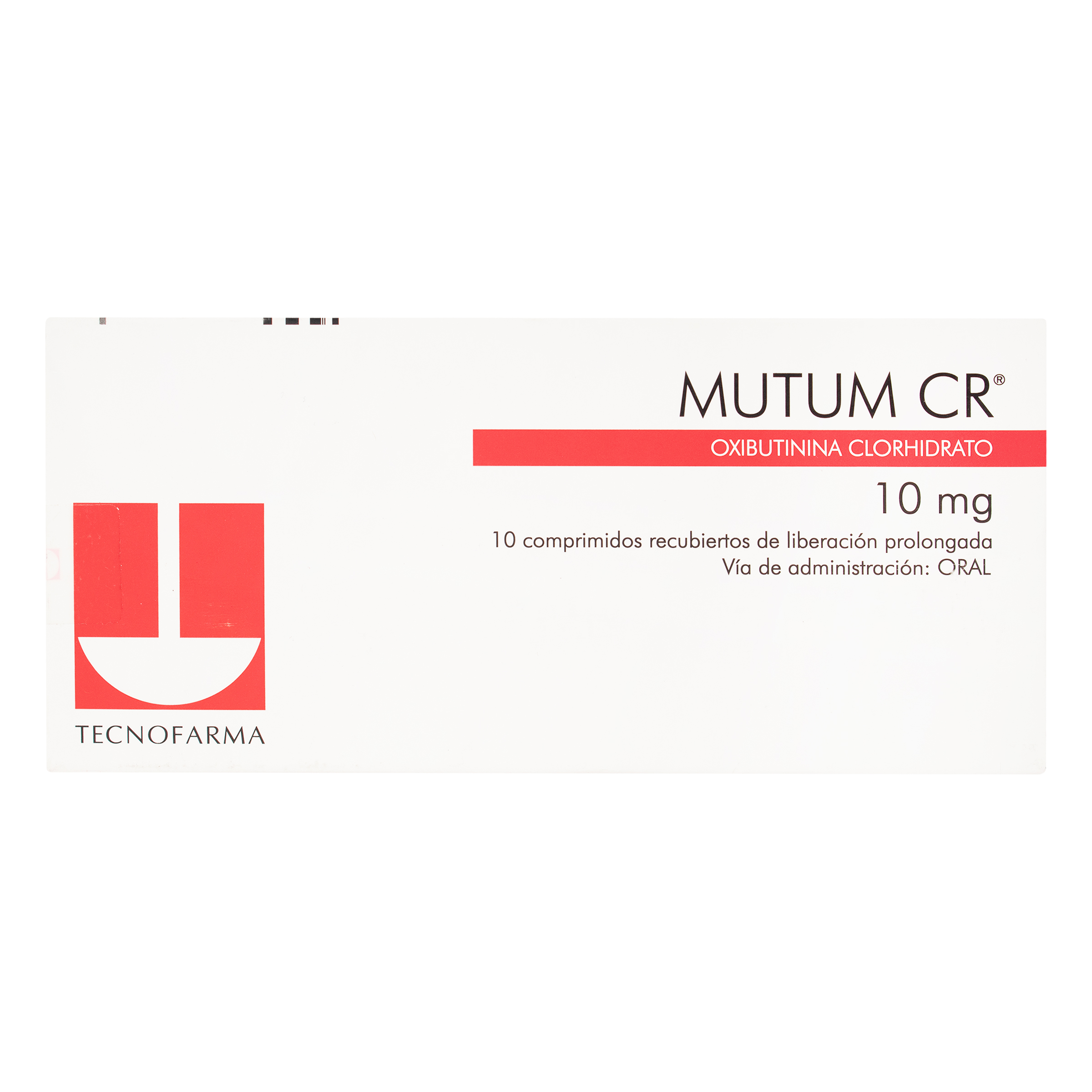Mutum CR 10 mg Oxibutinina - 10 comprimidos