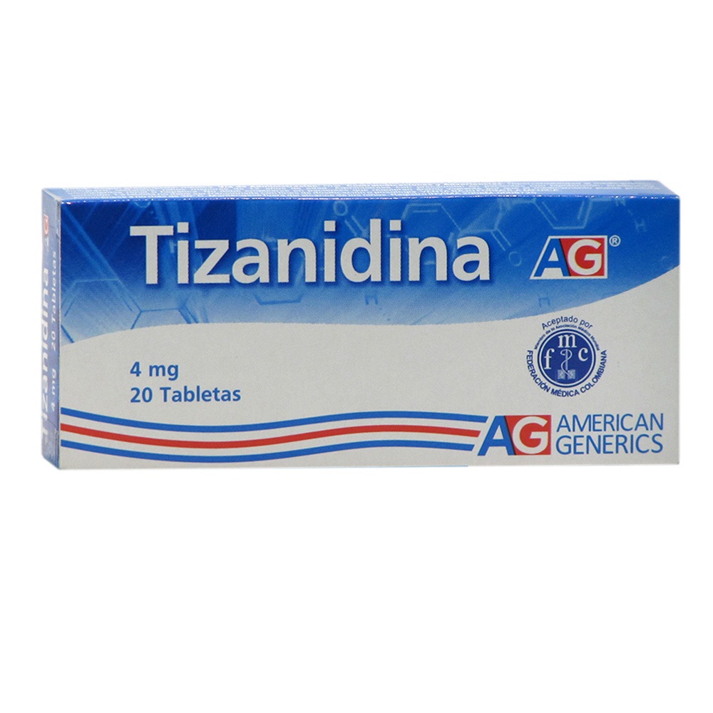 Tizanidina 4 mg - 20 tabletas