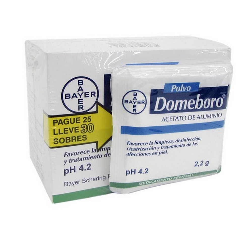 Domeboro acetato de aluminio 30 sobres | Pasto