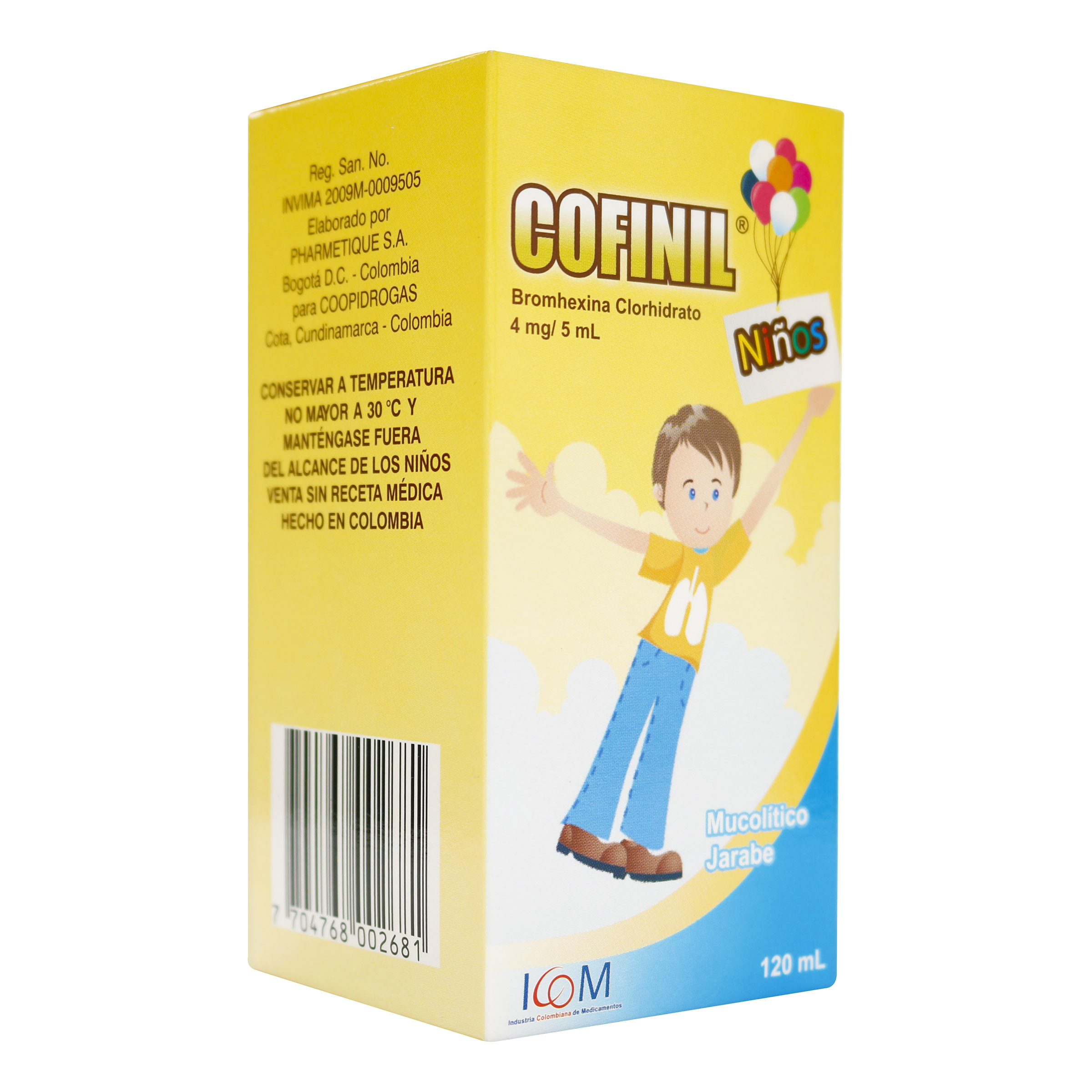 COFINIL 4 mg Niños - Bromhexina 120 ml | ICOM