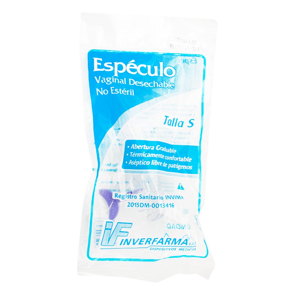 Especulo vaginal desechable pediátrico