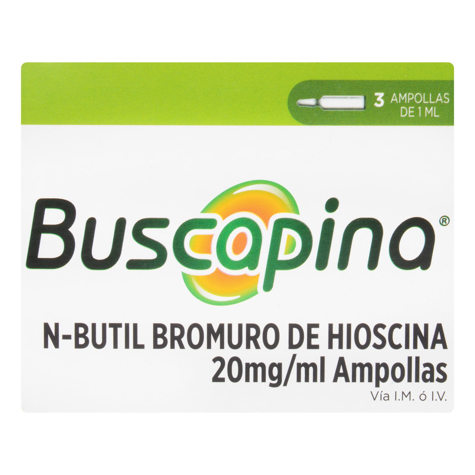 Buscapina 20 mg/mL – 3 ampollas