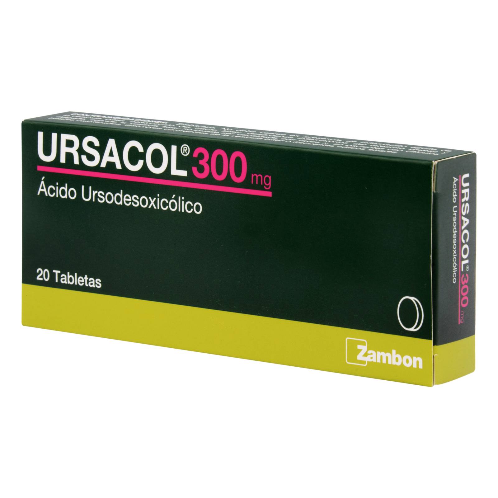 URSACOL 300 mg - 20 tabletas Ursodesoxicólico