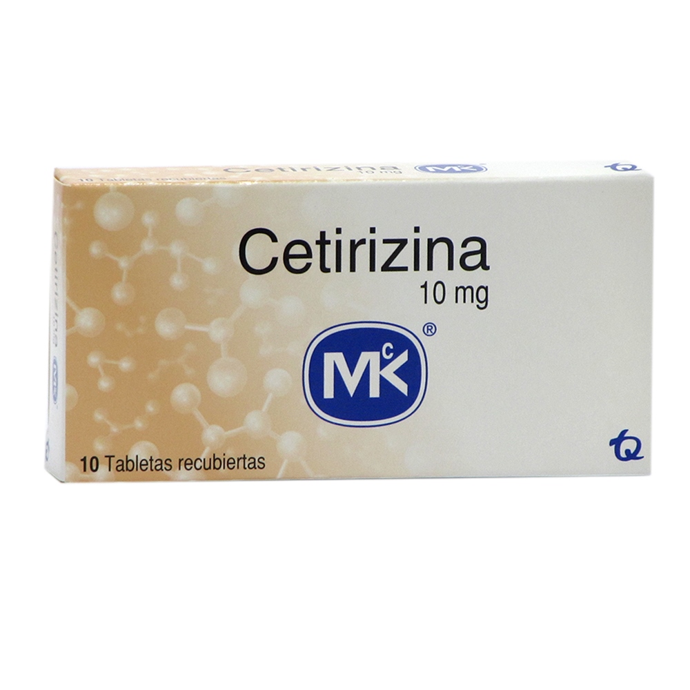 Cetirizina 10 mg 10 tabletas