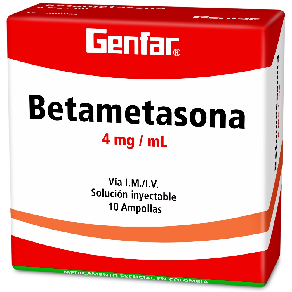 Betametasona 4 mg/mL, 10 ampollas GF