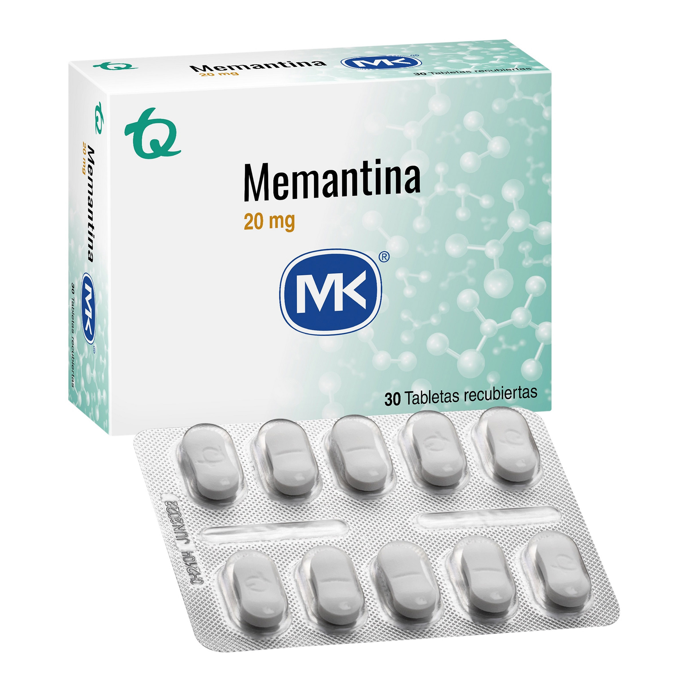Memantina 20 mg - 30 tabletas (clorhidrato)
