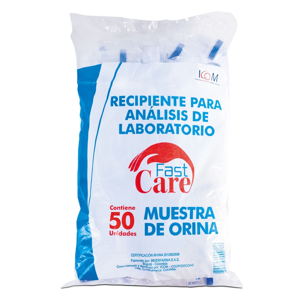Frasco de orina Fast Care 50 uds - ICOM