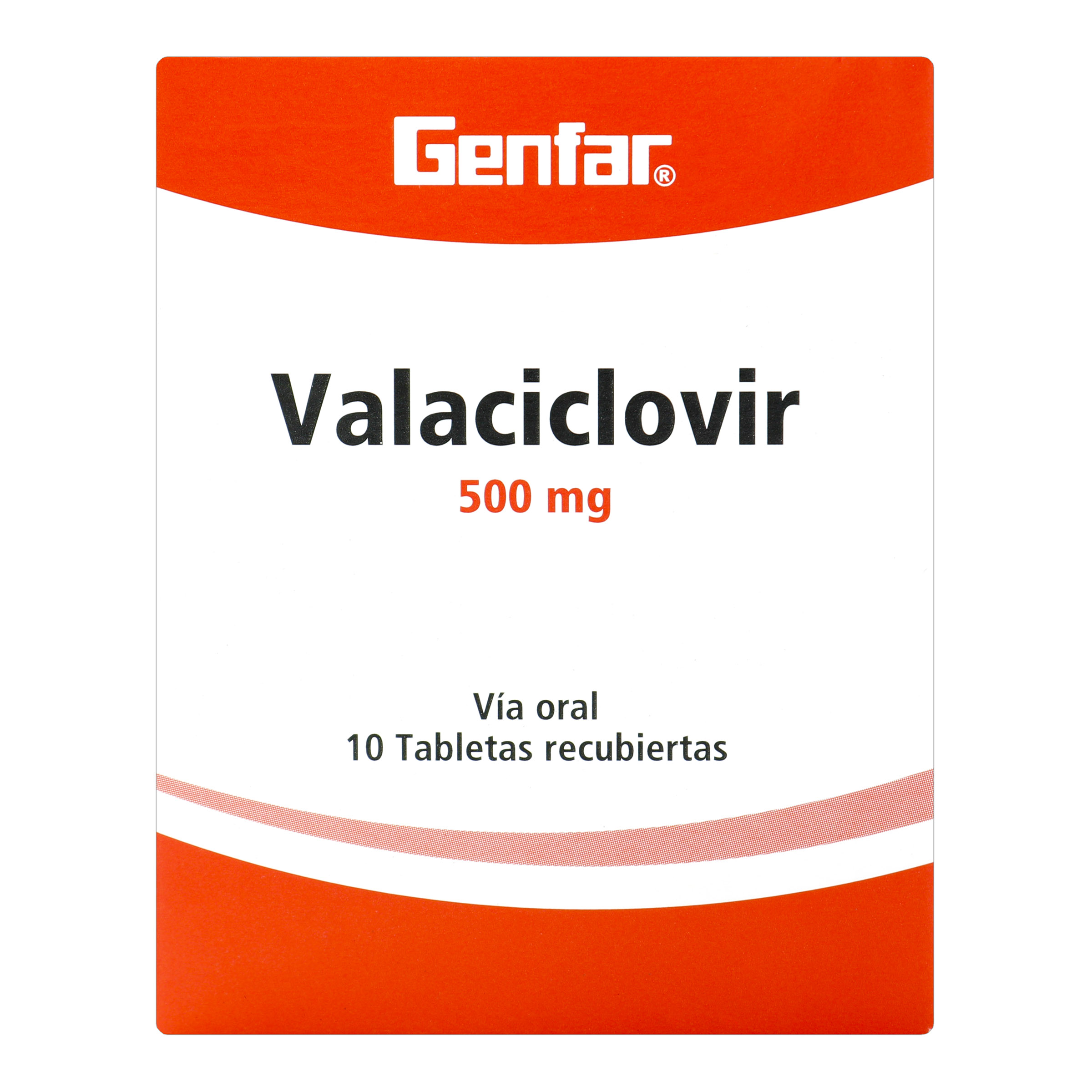 Valaciclovir 500 mg - 10 tabletas