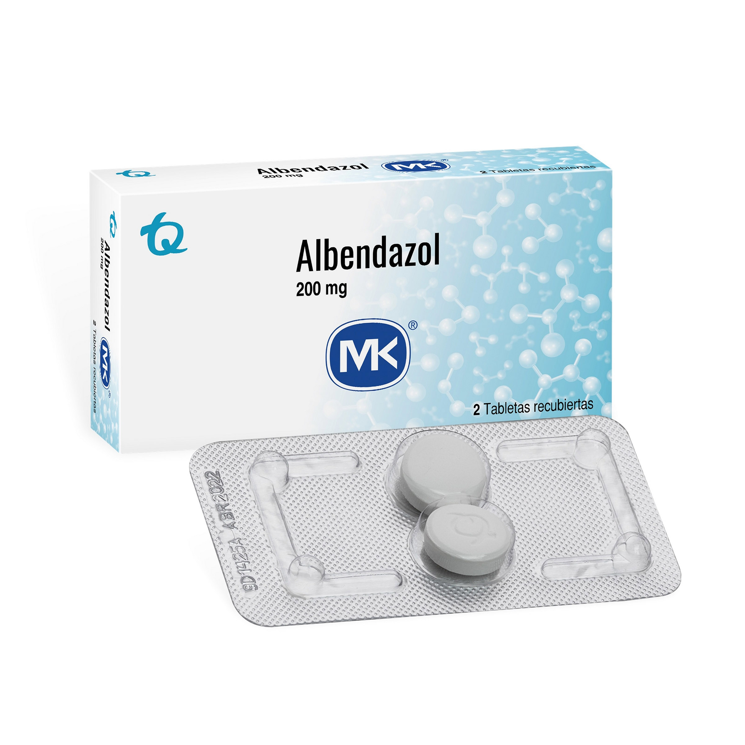 Albendazol 200 mg – 2 tabletas