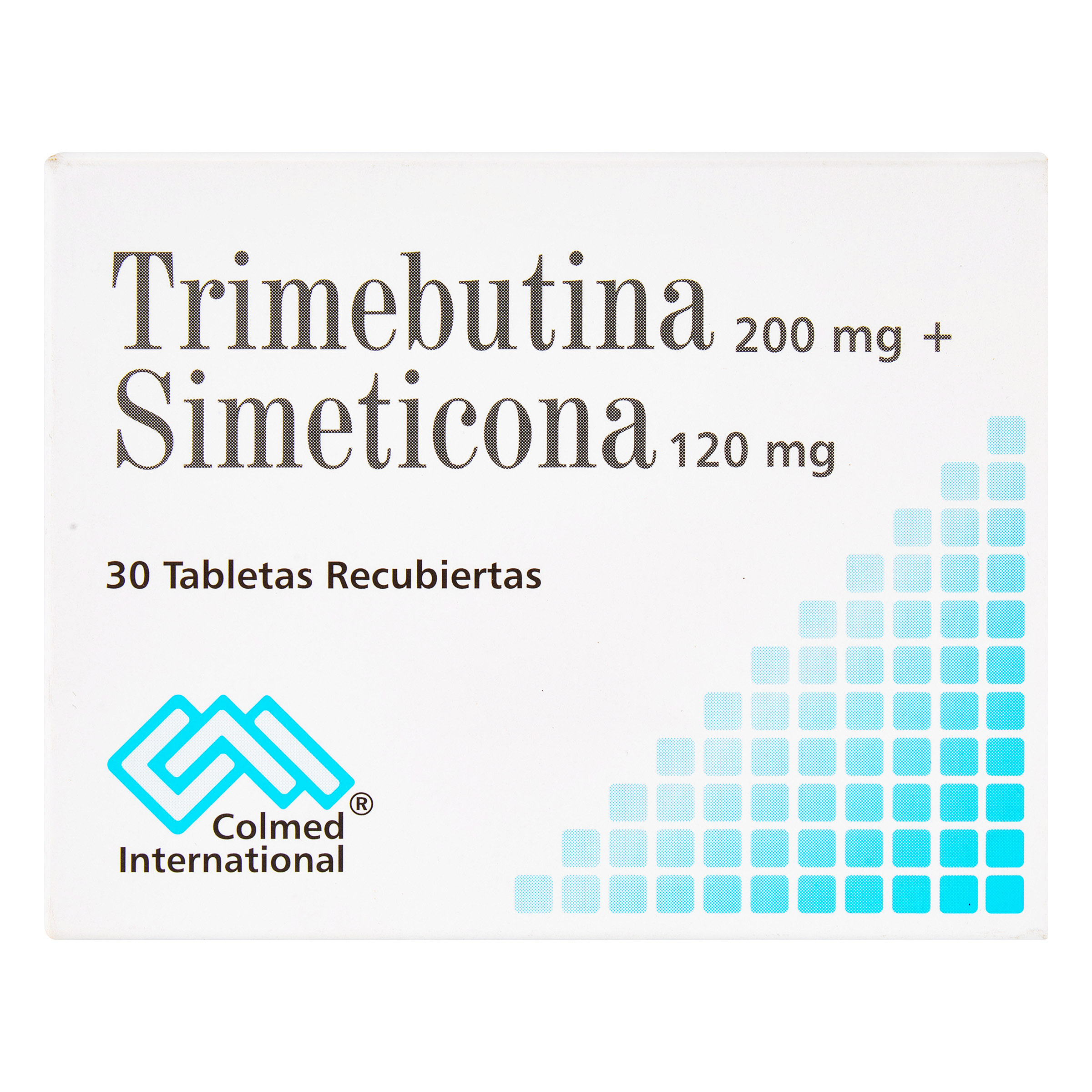 Trimebutina Simeticon 200/120 mg – 30 tabletas