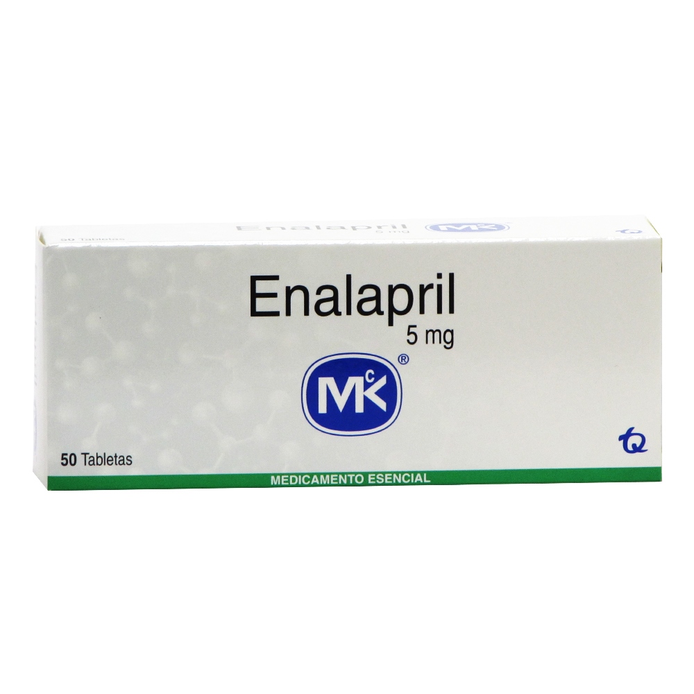 Enalapril 5 mg - 50 tabletas