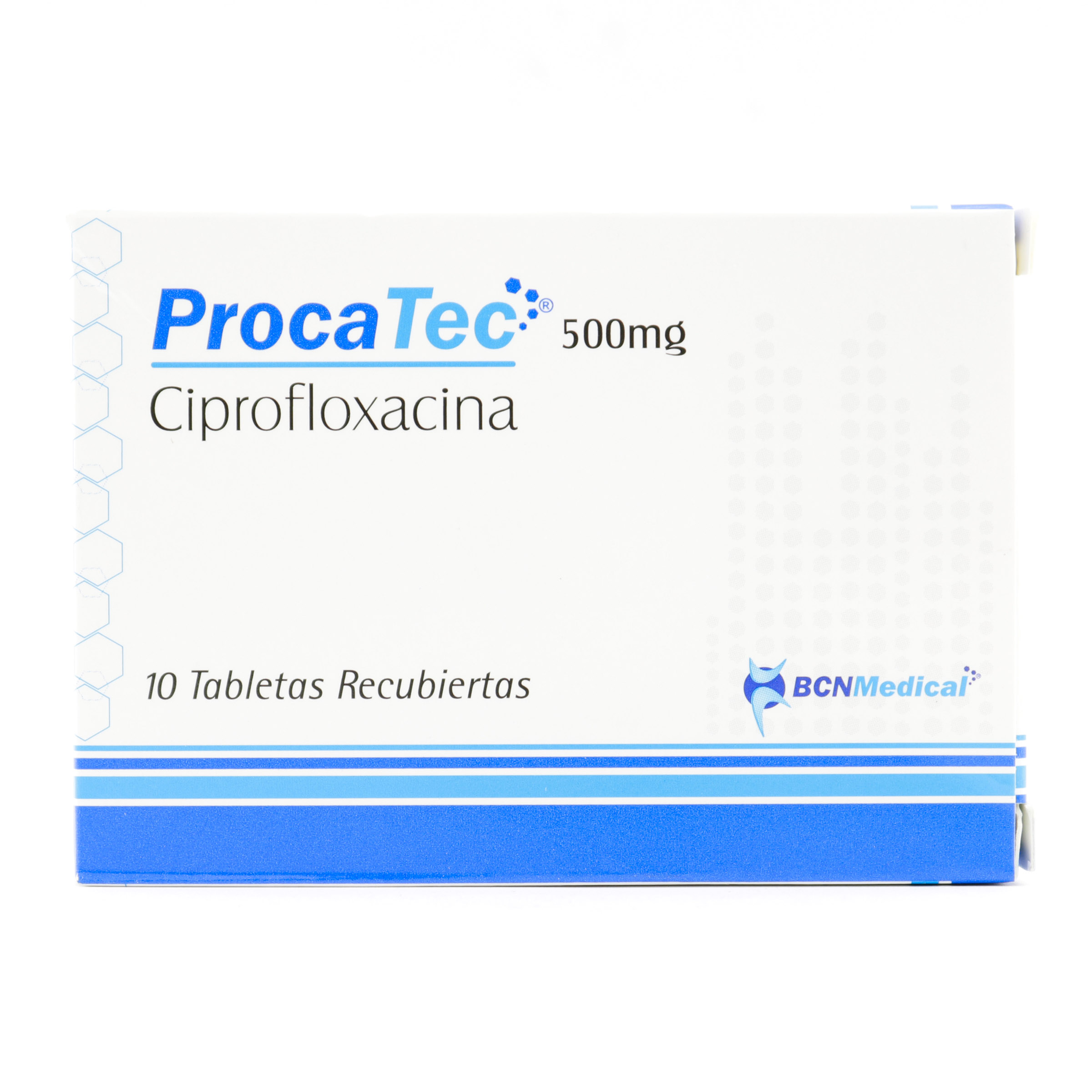 Procatec 500 mg Ciprofloxacina - 10 tabletas