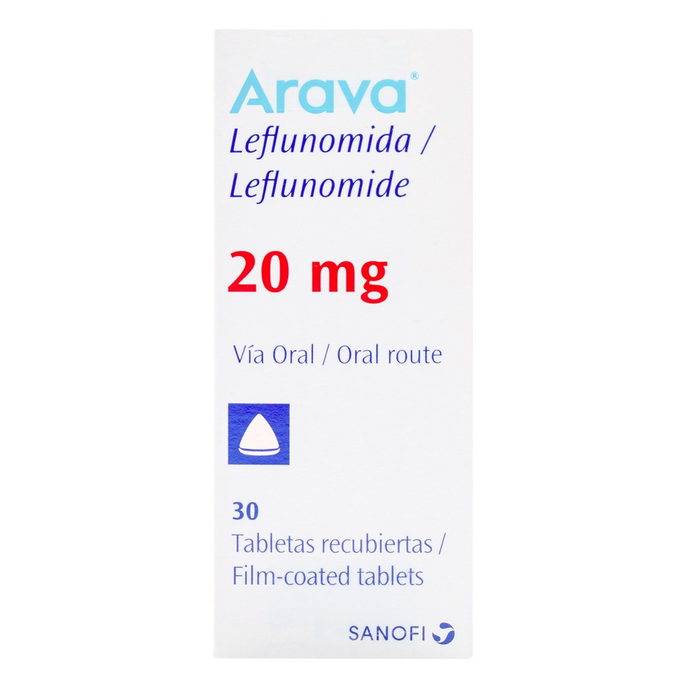 ARAVA Leflunomida 20 mg - 30 tabletas