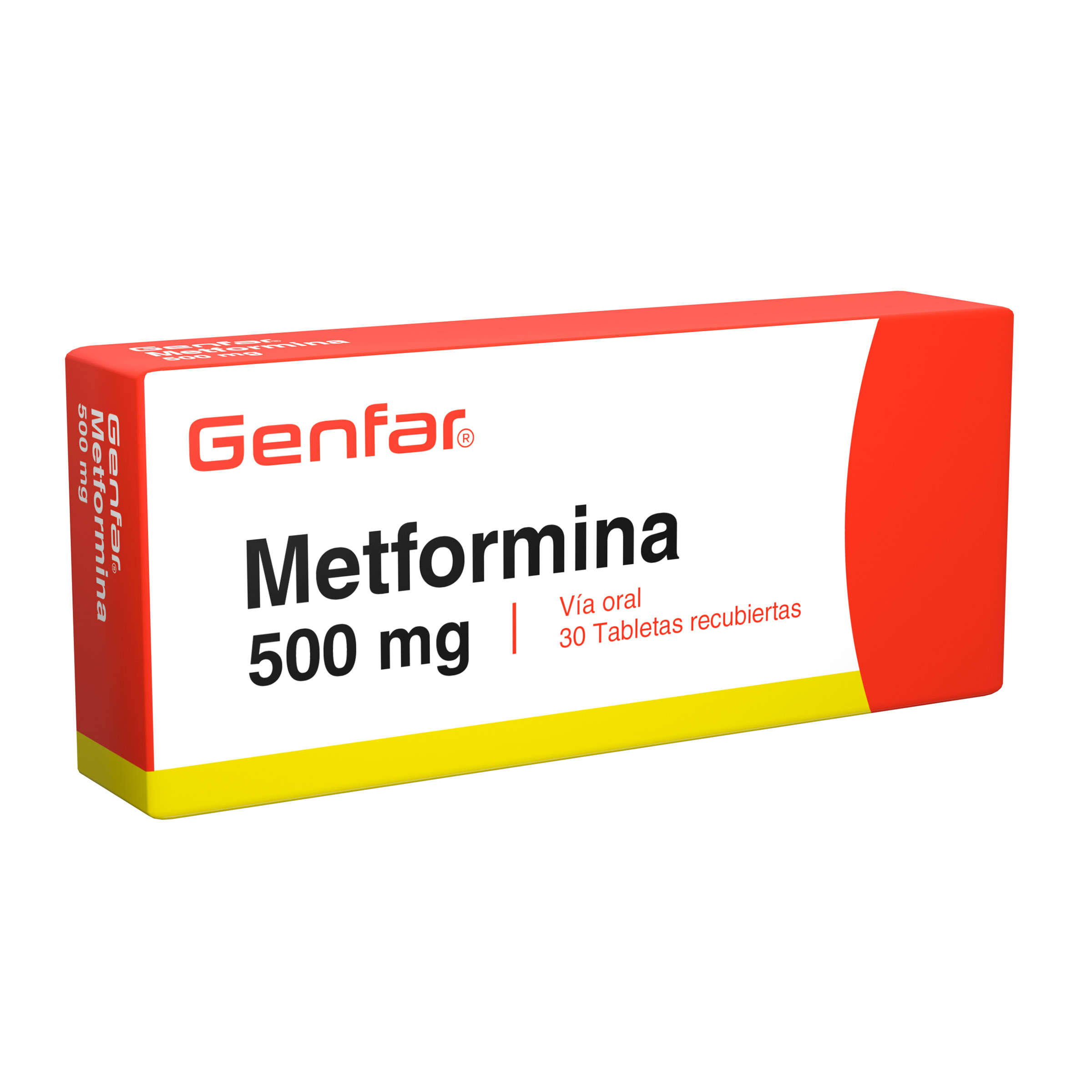 Metformina 500 mg – 30 tabletas