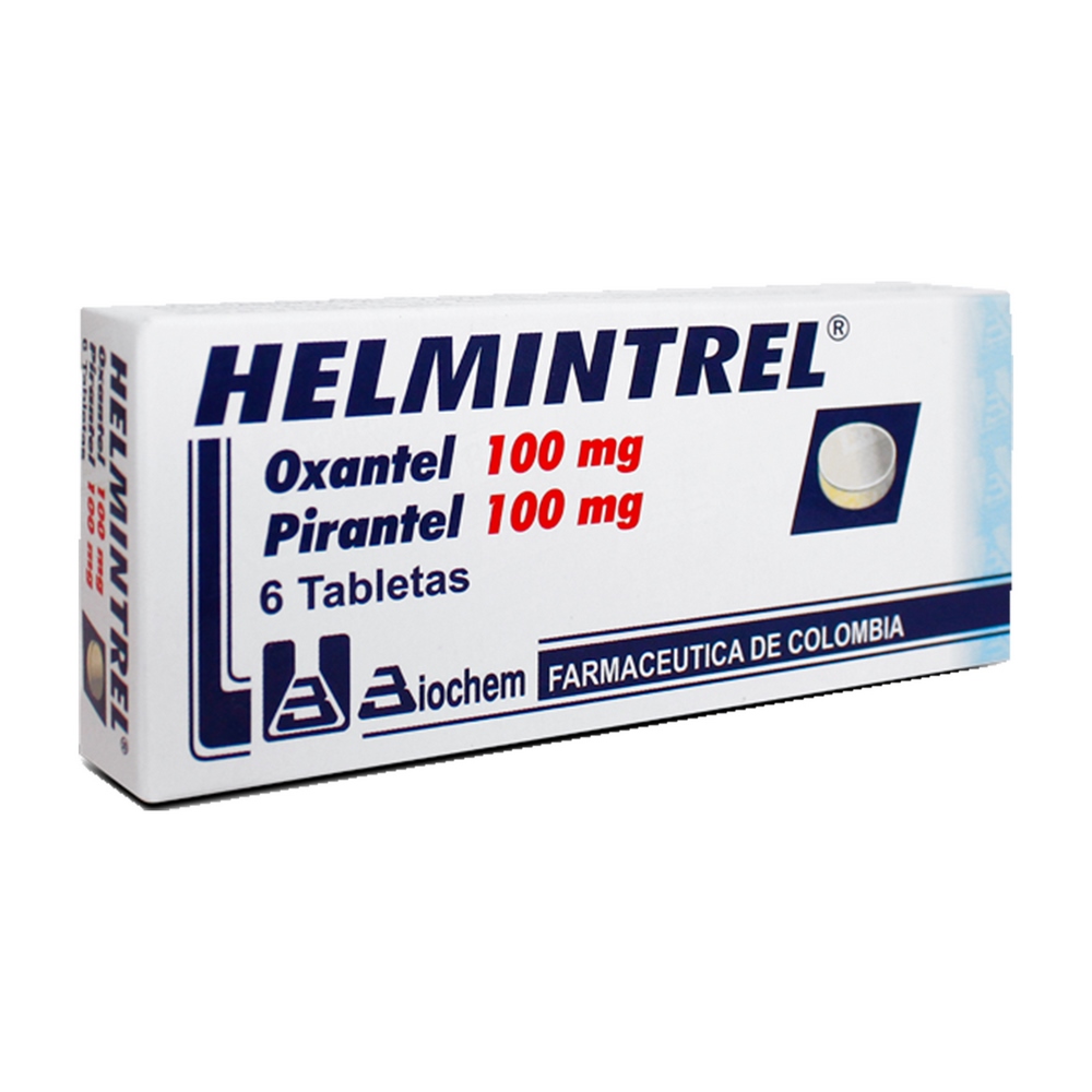 Helmintrel Pirantel-Oxantel 6 tabletas
