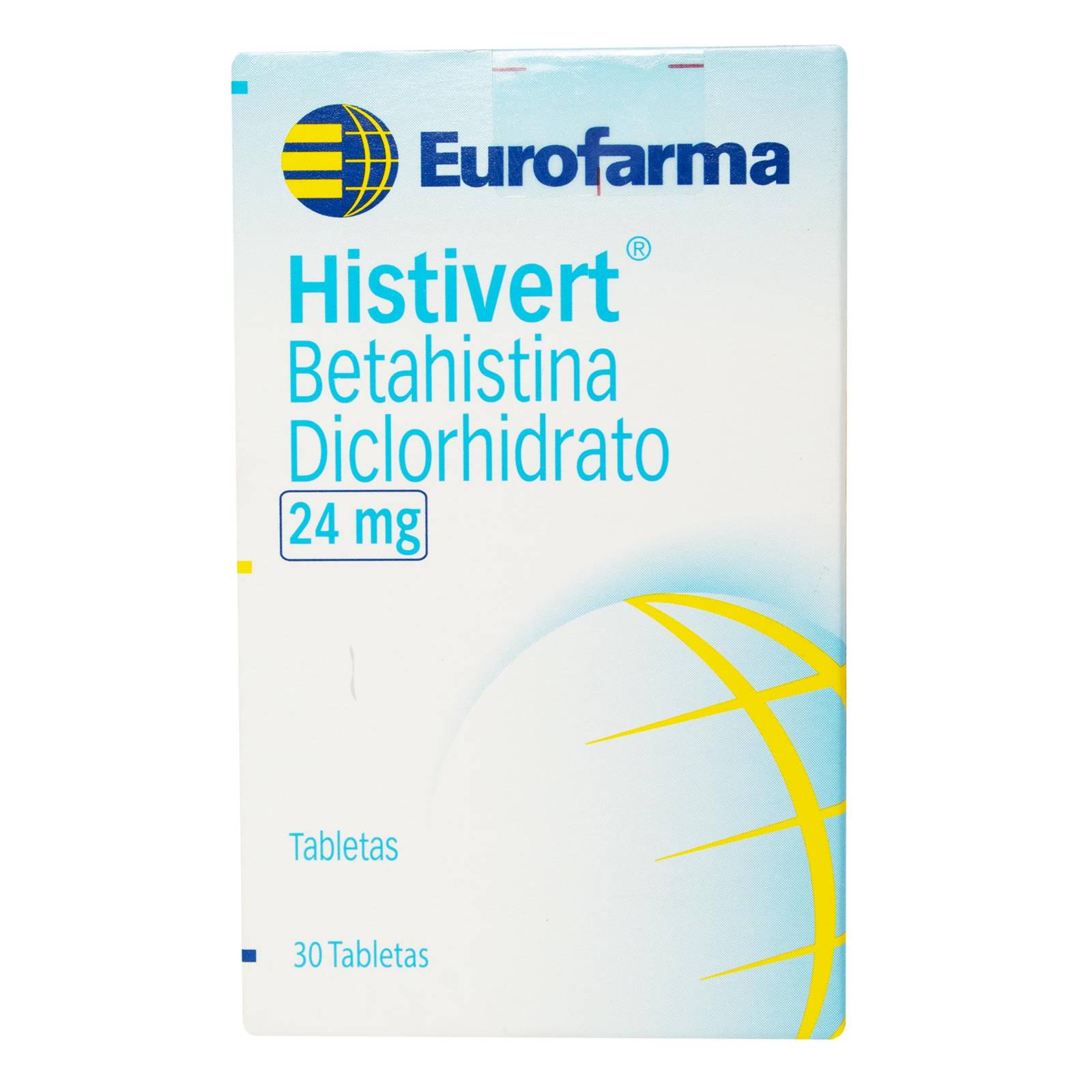 HISTIVERT 24 mg - Betahistina diclorhidrato 30 tabletas