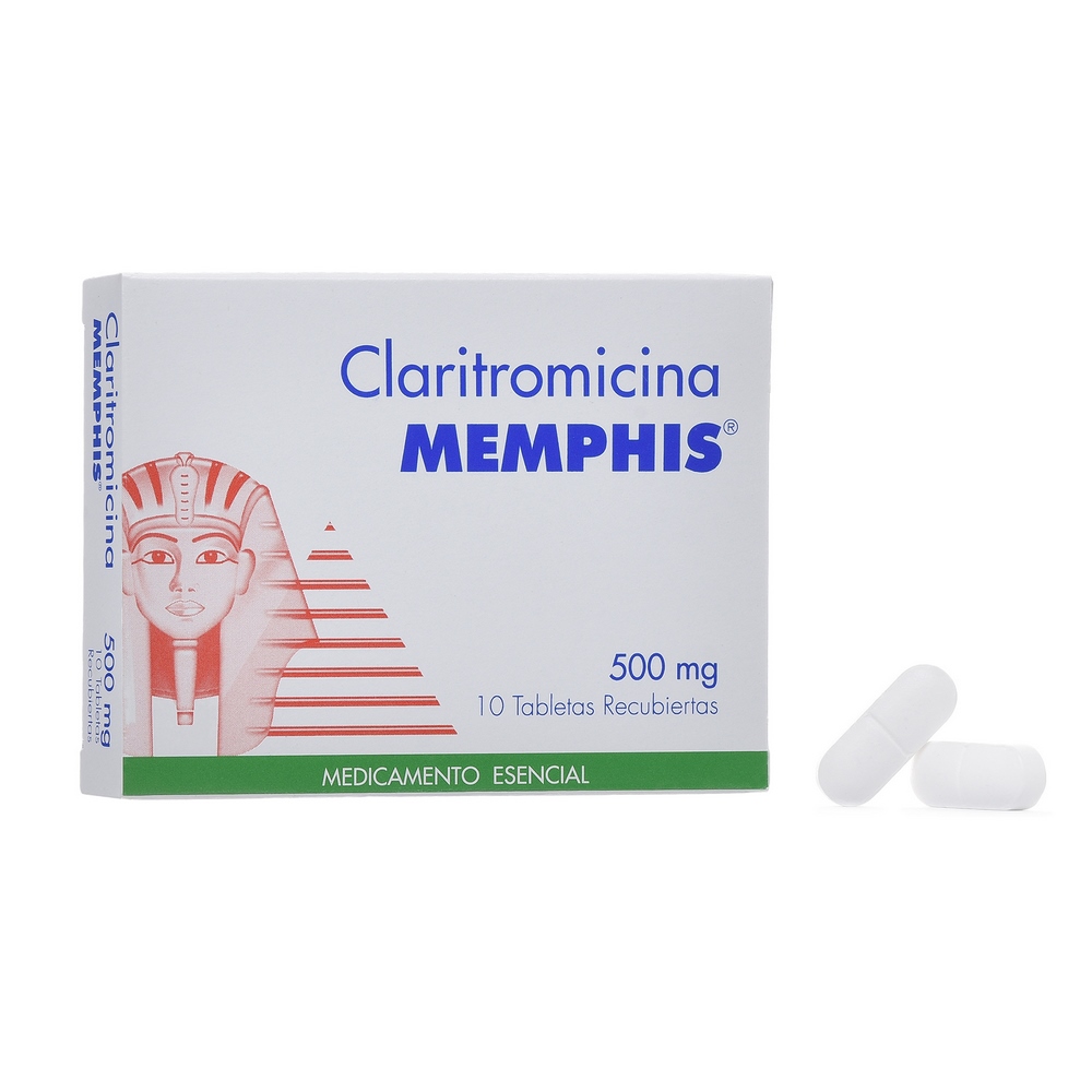 Claritromicina 500 mg 10 tabletas