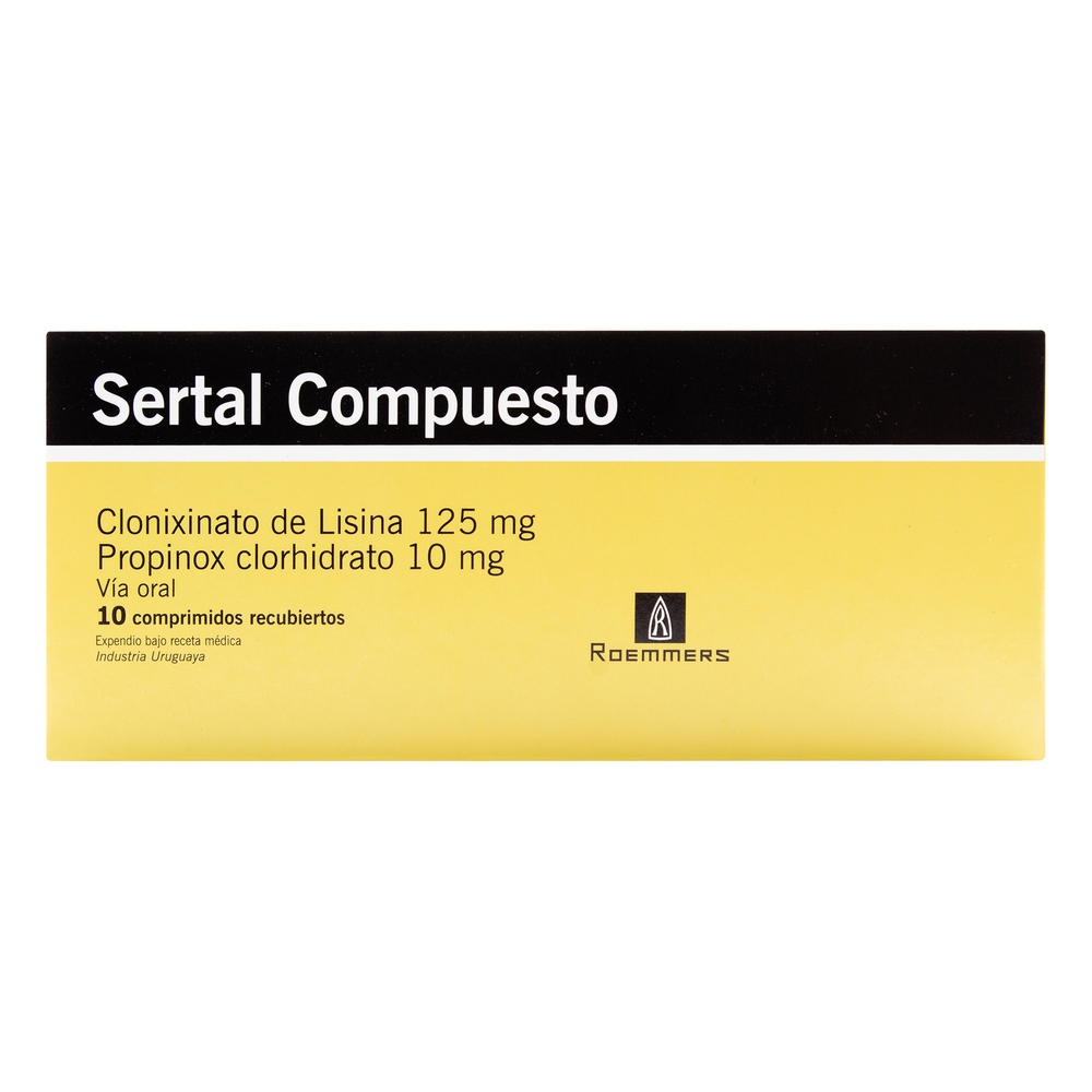 Sertal Compuesto 10 mg – 10 tabletas (Propinox y Clonixinato de Lisina)
