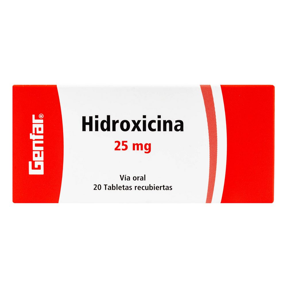 Hidroxicina 25 mg – 20 tabletas GF