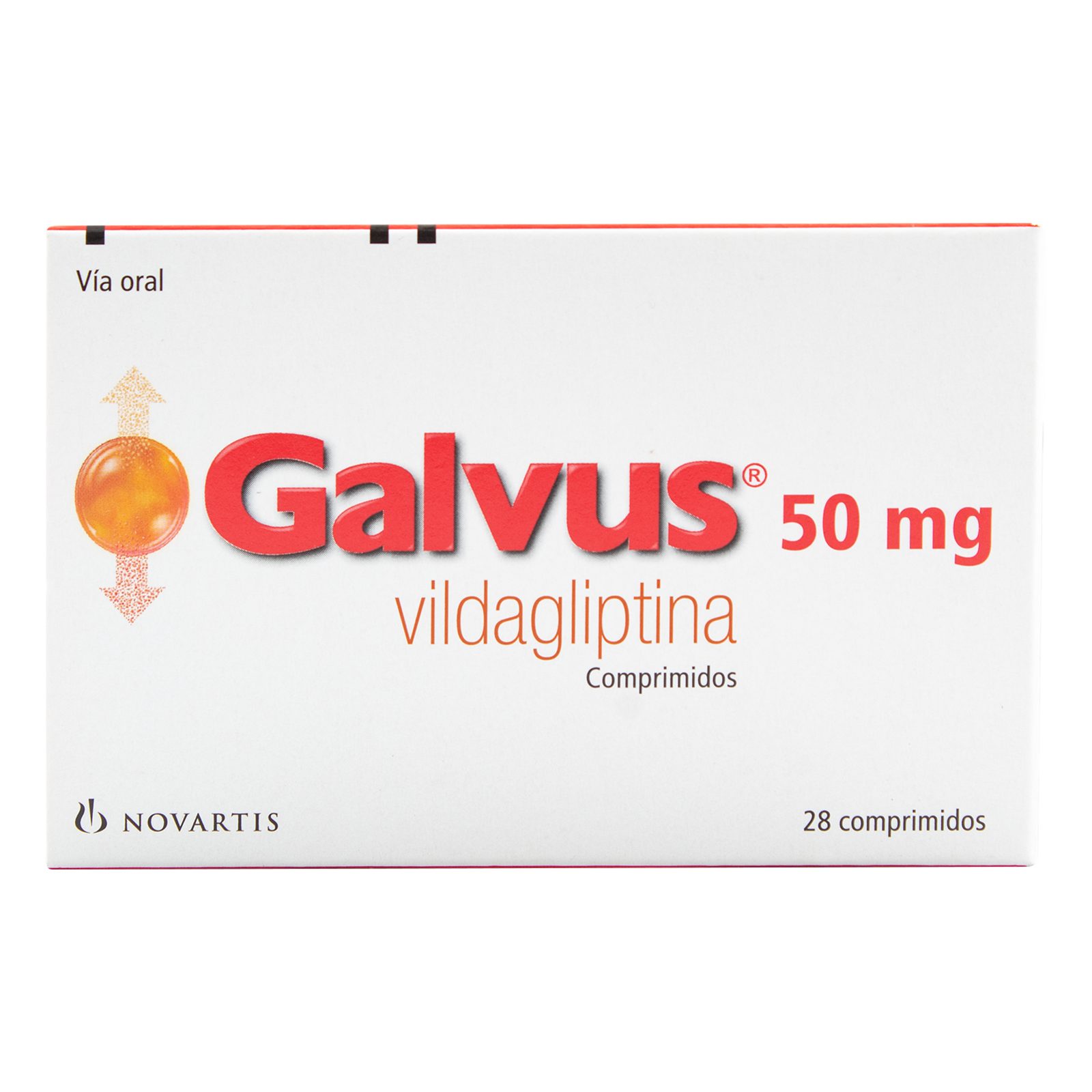 Galvus 50 mg - 28 comprimidos (Vildagliptina)