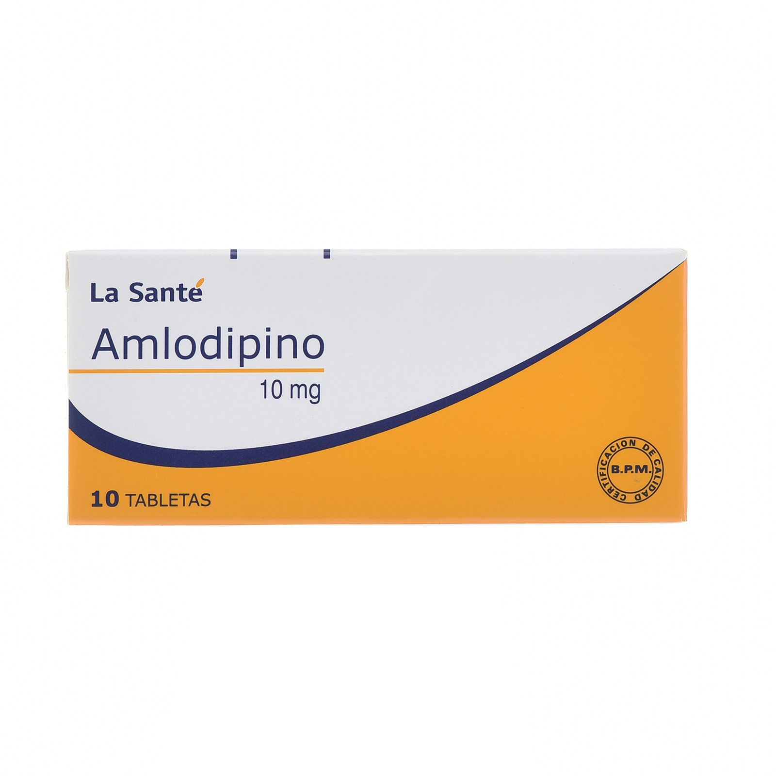 Amlodipino 10 mg – 10 tabletas